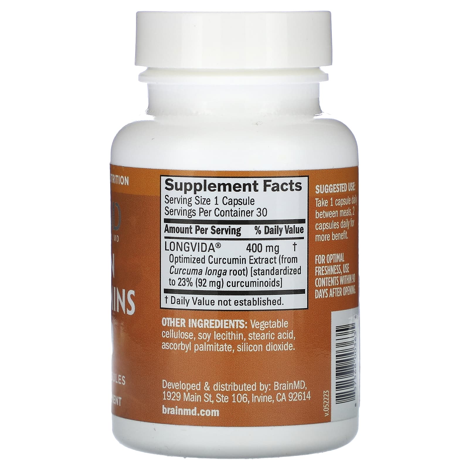 Boost Cognitive Function with BrainMD's Brain Curcumins - 30 Vegan Capsules - Image 2