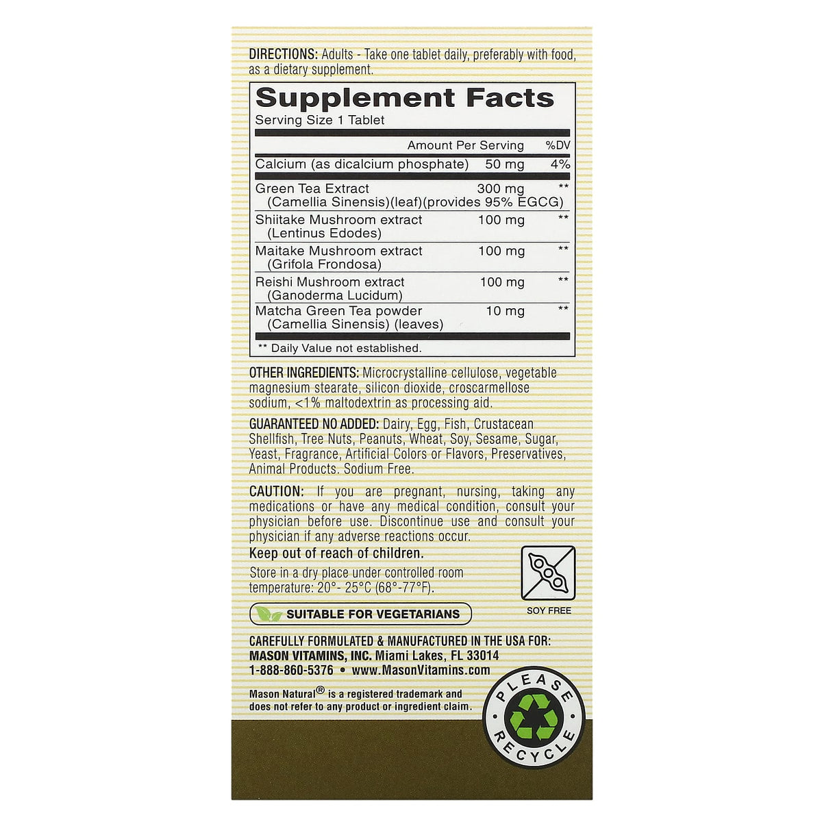 Mason Natural, Mushroom Power, 60 Tablets - Image 2