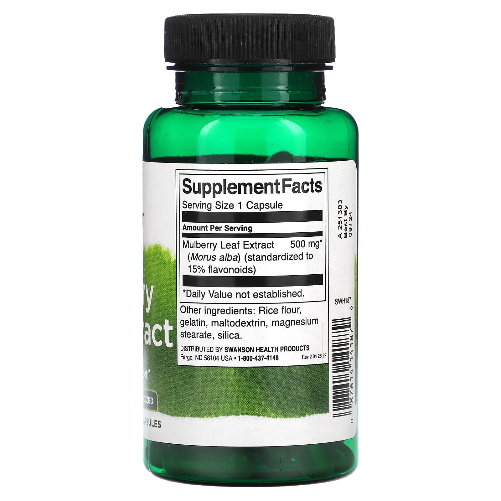 Swanson, Mulberry Leaf Extract, 500 mg, 60 Capsules - Image 2