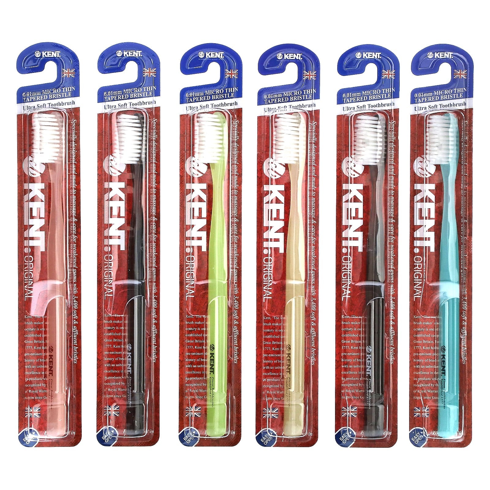 Kent, Ultra Soft Toothbrush, Original, 6 Toothbrushes - Image 1