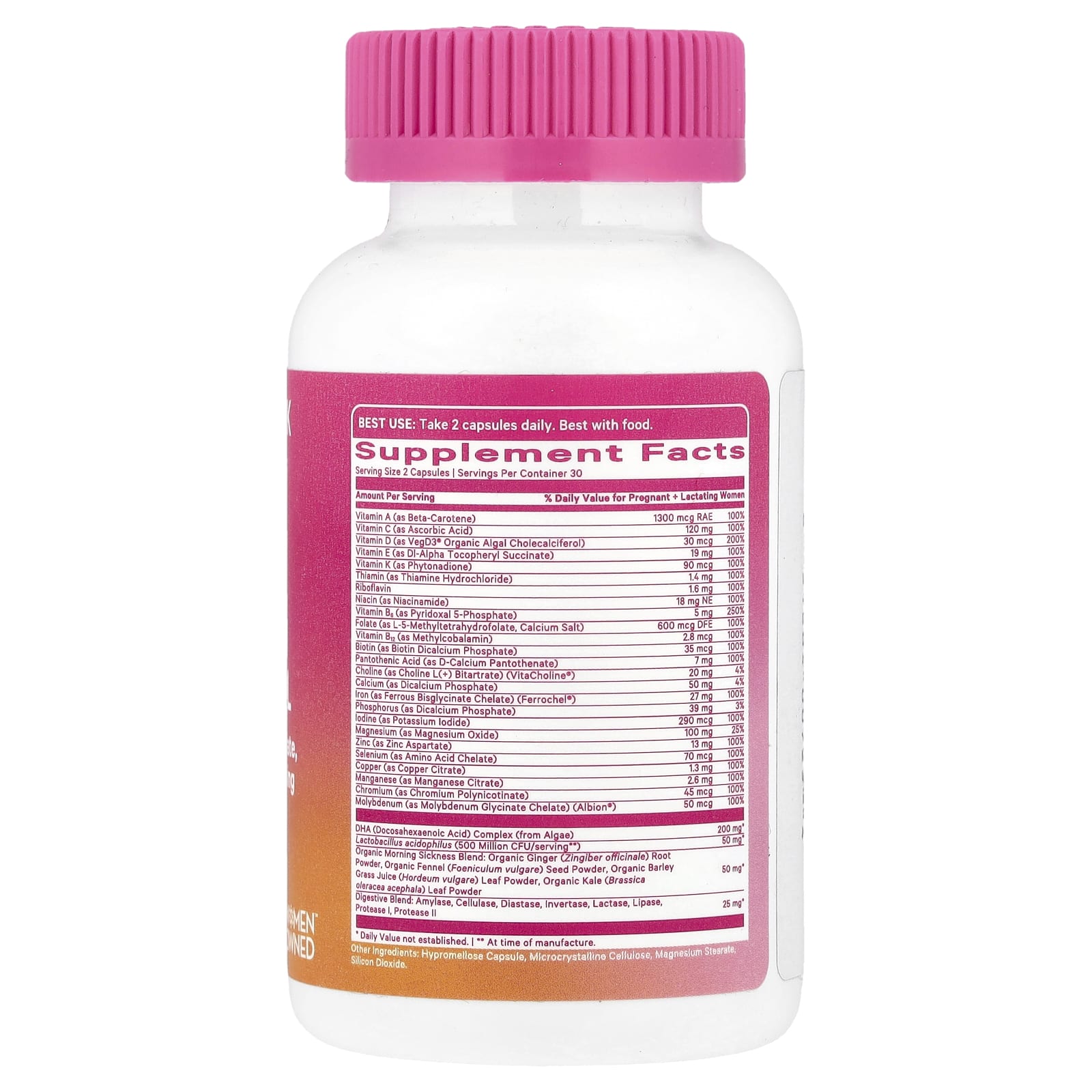 Pink Stork, Premium Prenatal, 60 Capsules - Image 2