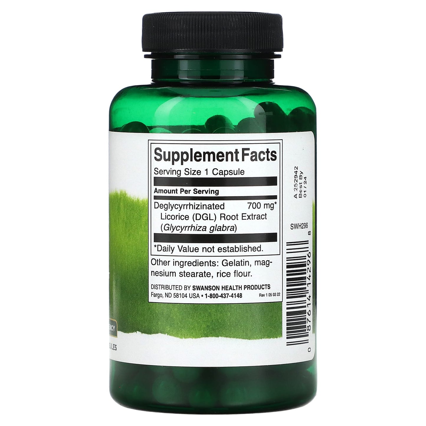 Swanson, DGL, High Potency, 700 mg, 90 Capsules - Image 2