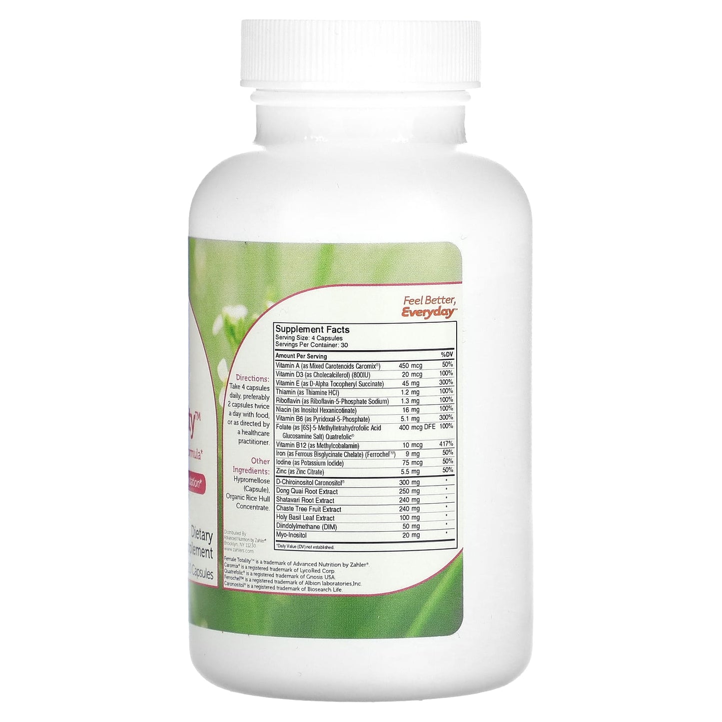 Zahler, Female Totality, Hormonal System Support Formula, 120 Capsules - Image 2