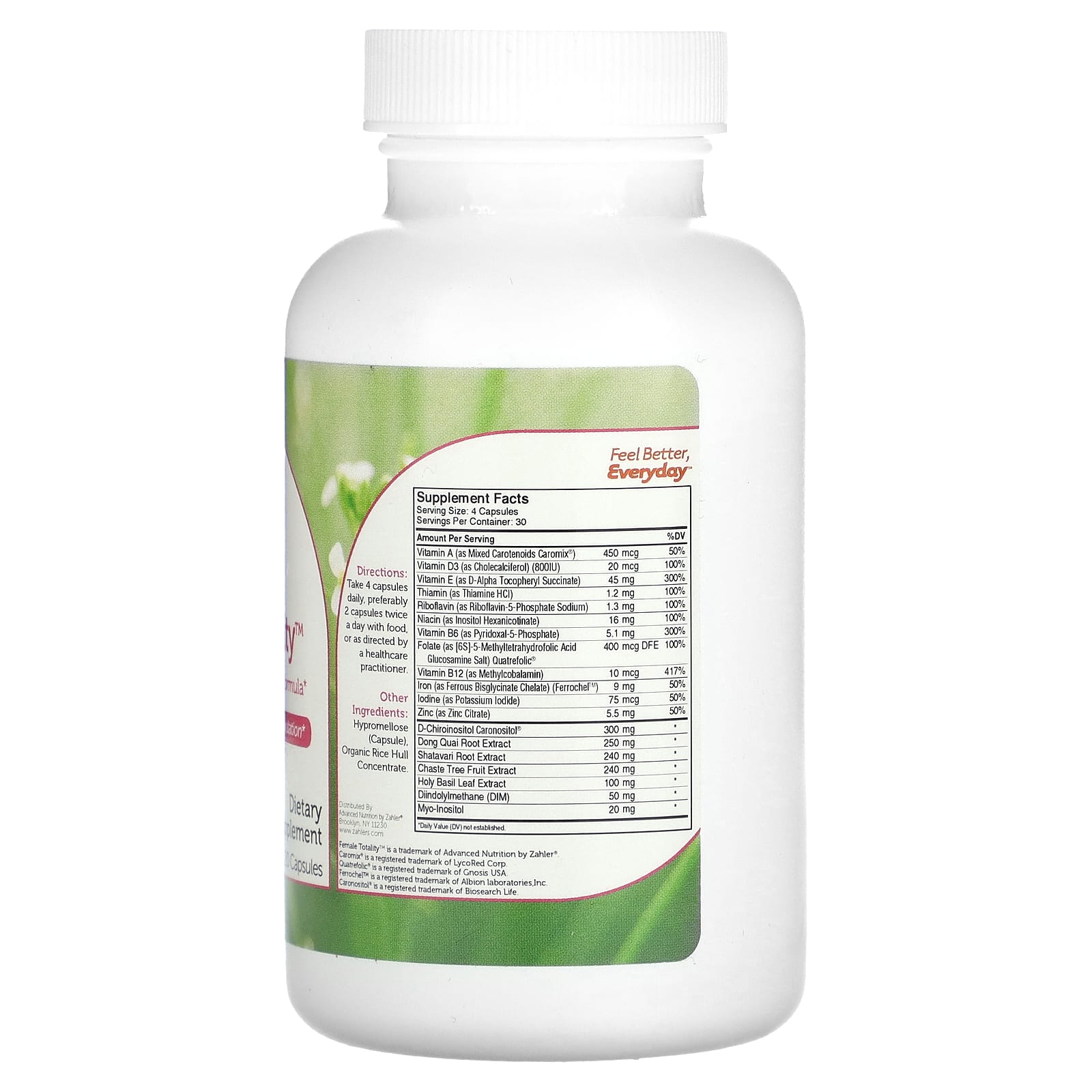 Zahler, Female Totality, Hormonal System Support Formula, 120 Capsules - Image 2