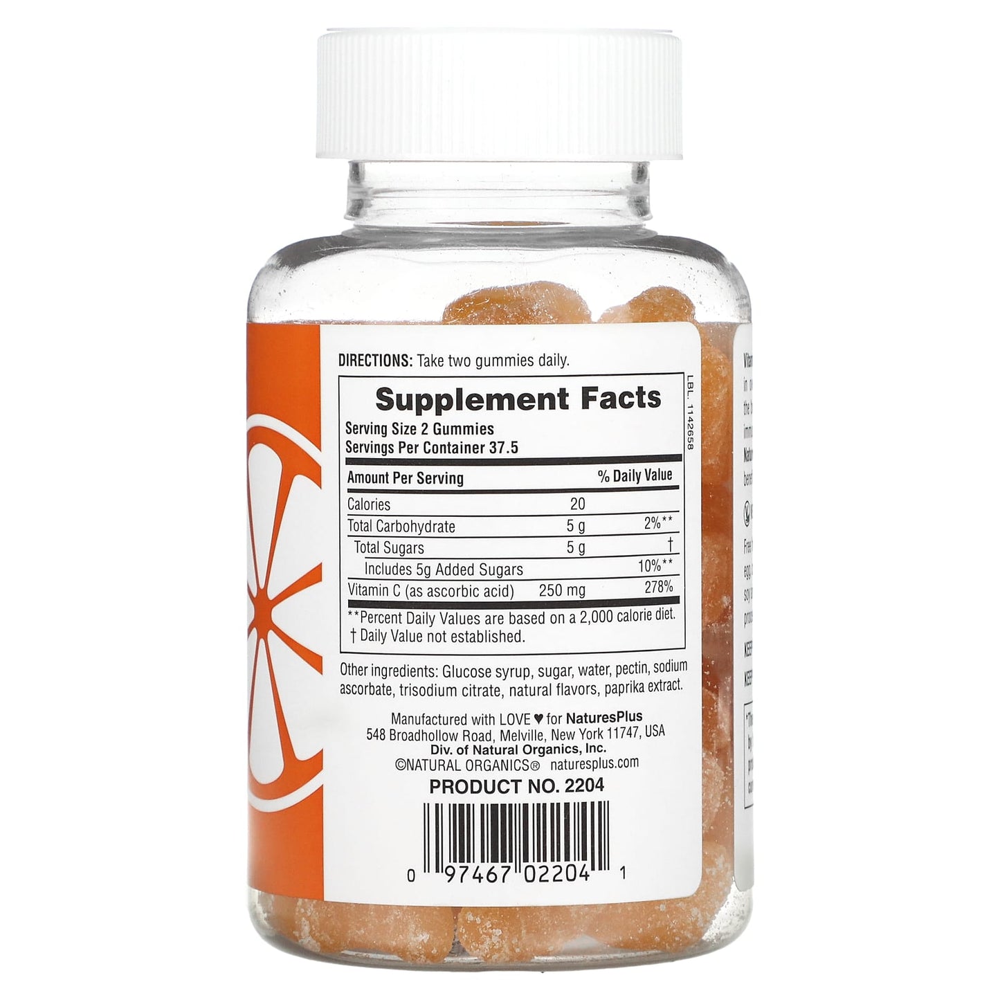 NaturesPlus, Vitamin C Gummies, Orange, 75 Gummies (125 mg per Gummy) - Image 2
