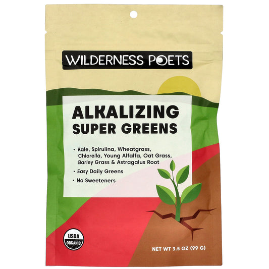 Wilderness Poets, Alkalizing Super Greens, 3.5 oz (99 g) - Image 1