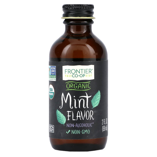 Frontier Co-op Organic Mint Flavor, Non-Alcoholic, 2 fl oz (59 ml) - Image 1