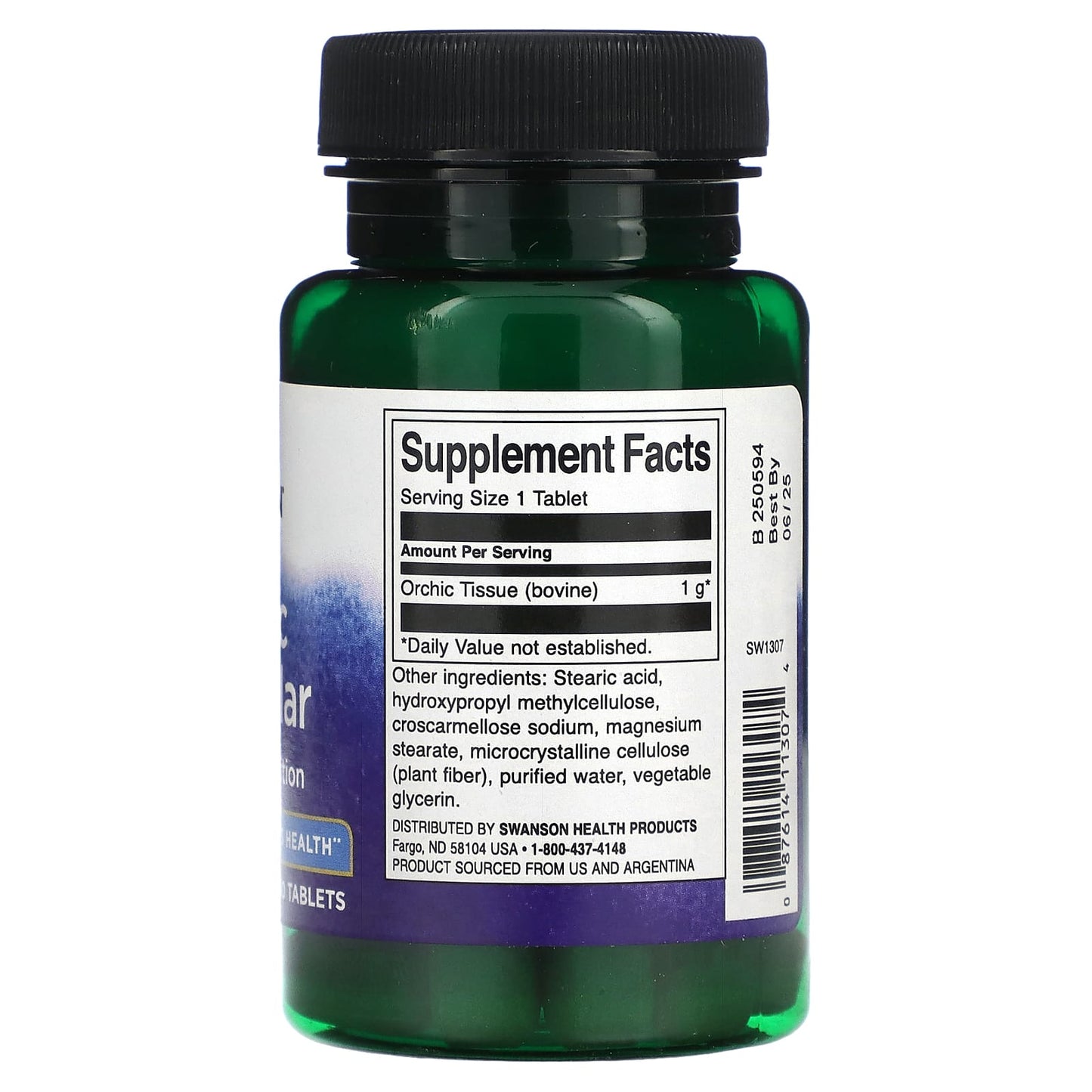 Swanson, Orchic Glandular, Men's Health, 1,000 mg, 30 Tablets - Image 2