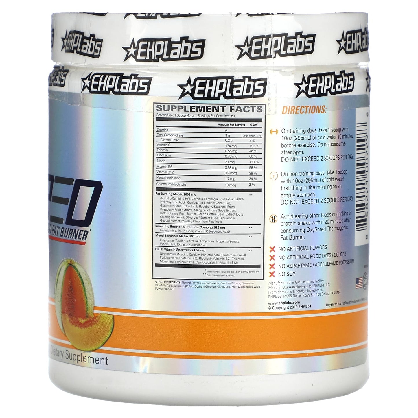 EHPlabs OxyShred Thermogenic Fat Burner - Natural Energy Boost & Weight Loss - Image 2