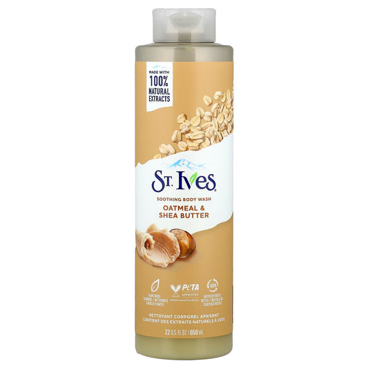 St. Ives, Soothing Body Wash, Oatmeal & Shea Butter, 22 fl oz (650 ml) - Image 1