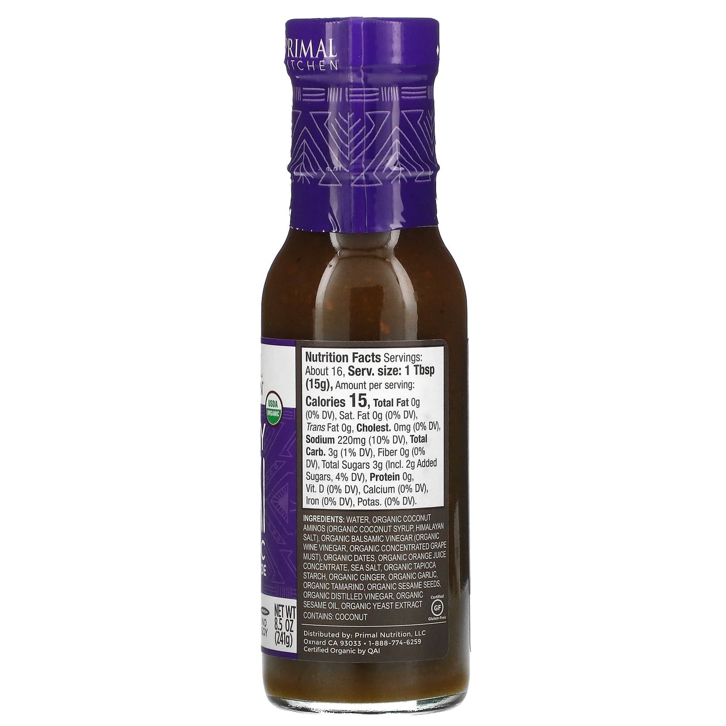Primal Kitchen, Organic No Soy Teriyaki Sauce & Marinade, 8.5 oz (241 g) - Image 2