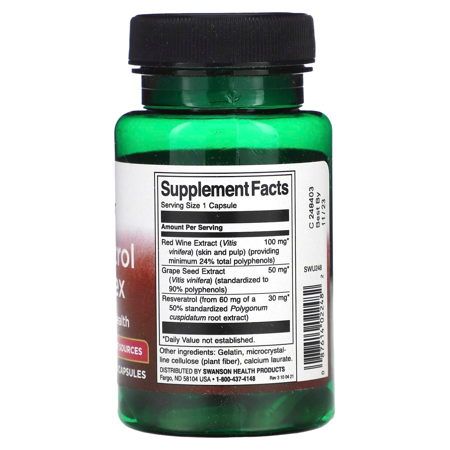 Swanson, Resveratrol Complex, 60 Capsules - Image 2