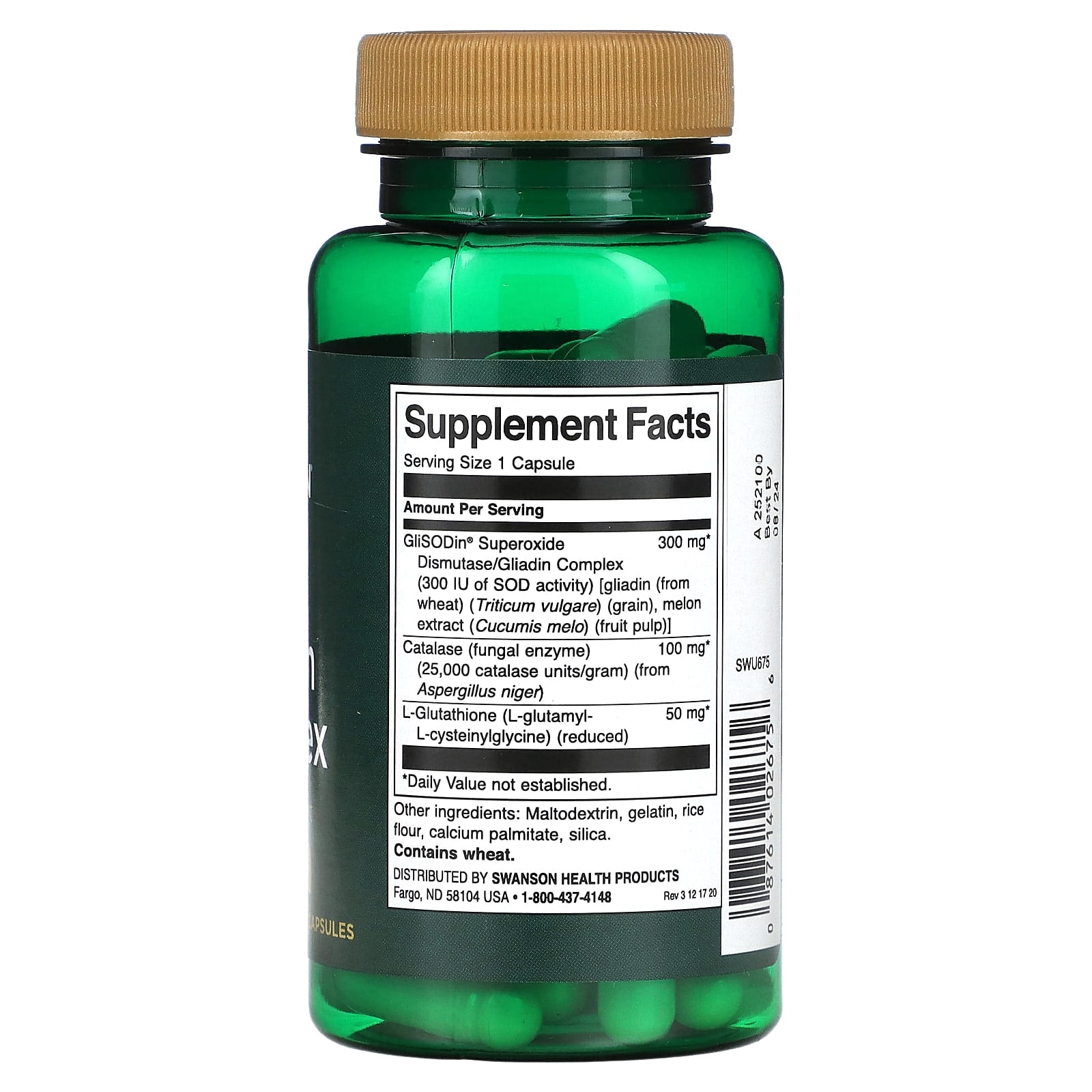 Swanson, SOD Gliadin Complex, 300 mg, 60 Capsules - Image 2