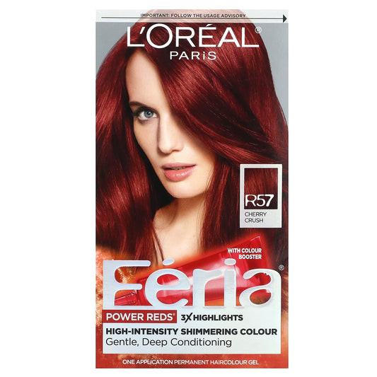 L'Oréal, Feria, Power Red, High-Intensity Shimmering Colour, R57 Cherry Crush, 1  Application - Image 1