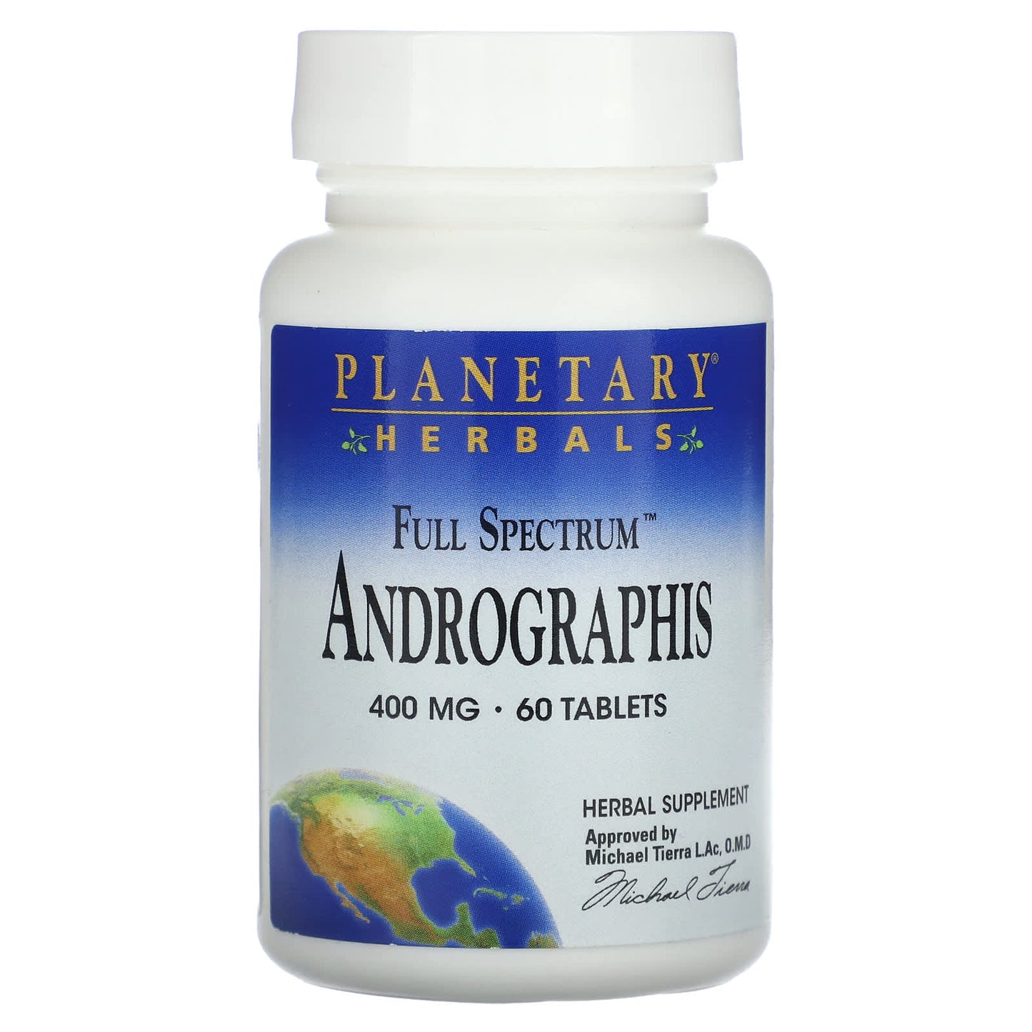 Planetary Herbals, Full Spectrum™ Andrographis, 400 mg, 60 Tablets - Image 1