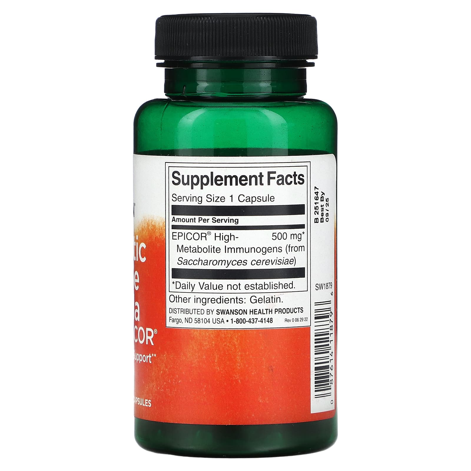 Swanson, Postbiotic Immune Formula Featuring Epicor, 500 mg, 60 Capsules - Image 2