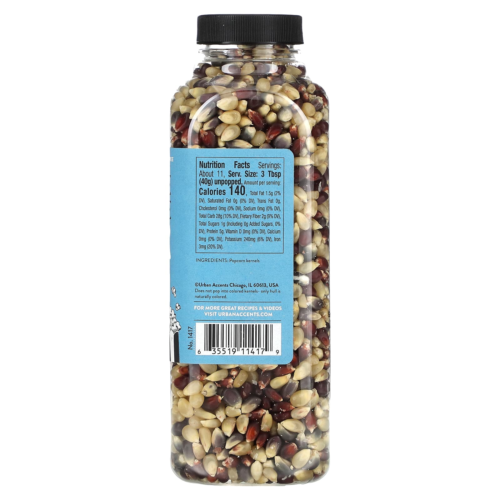 Urban Accents, Popcorn Kernels, Red, White, & Blue Tricolor , 16 oz (454 g) - Image 2