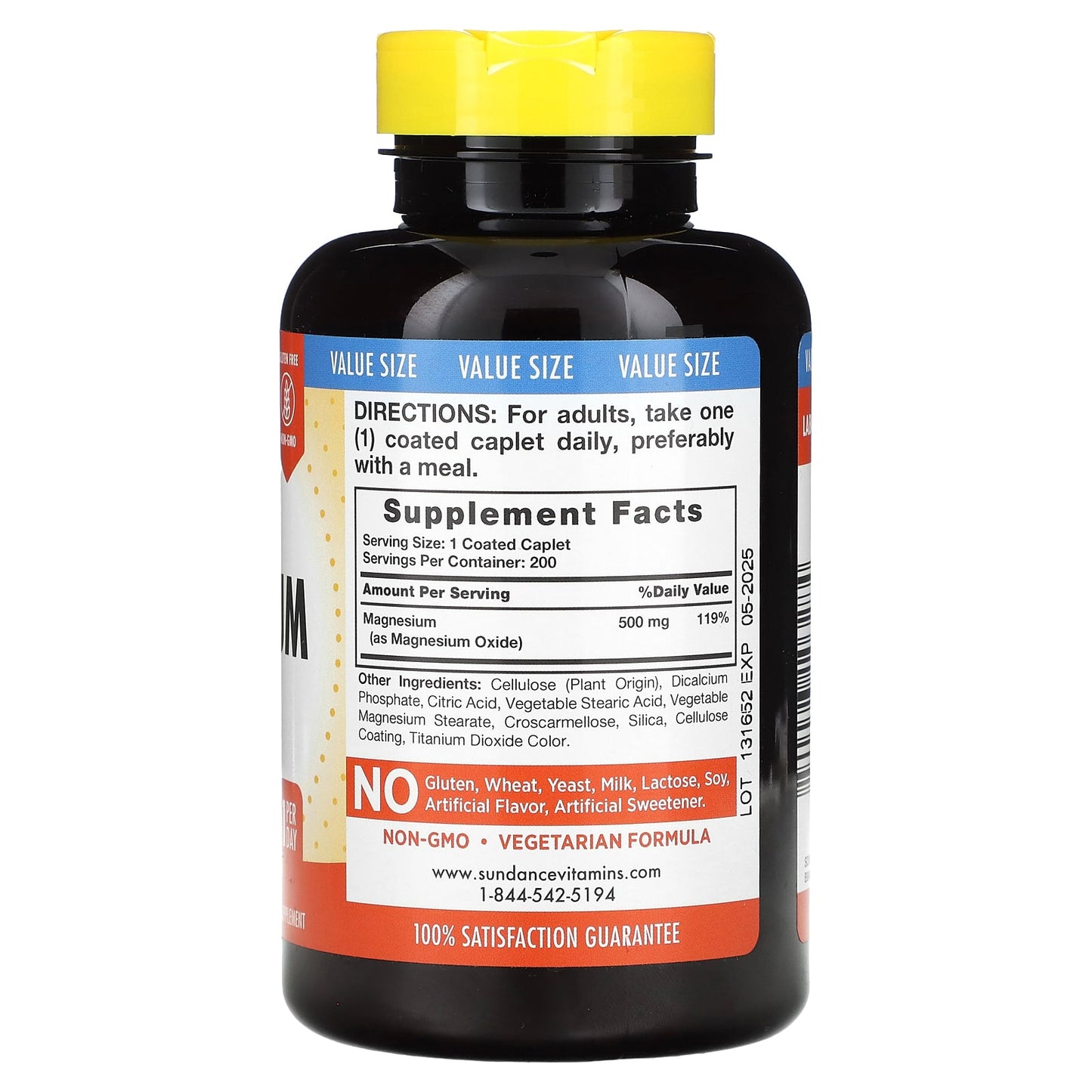 Sundance Vitamins, Ultra Magnesium, 500 mg, 200 Coated Caplets - Image 2
