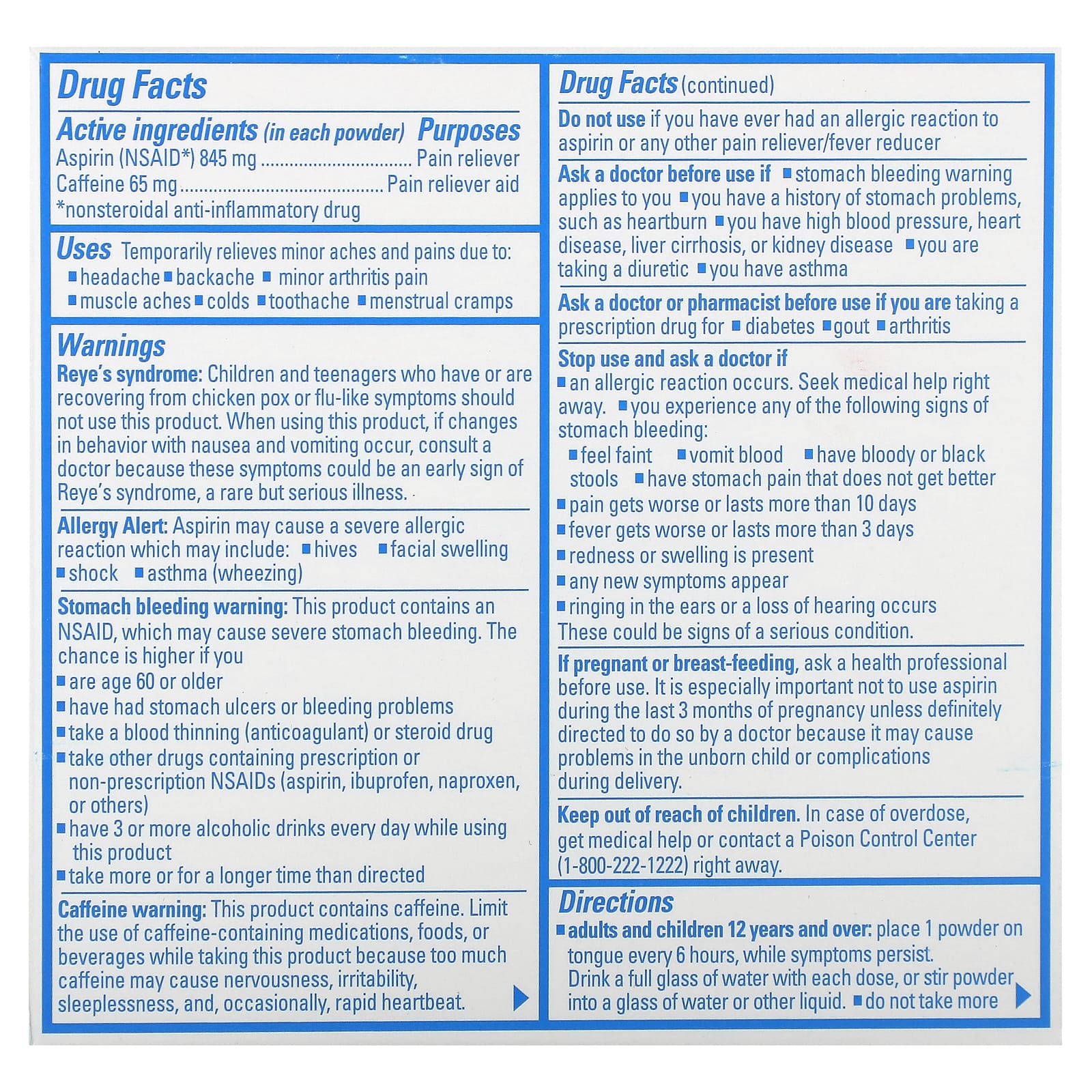 BC Fast Pain Relief Powder, 24 Packs, Cherry - Image 2