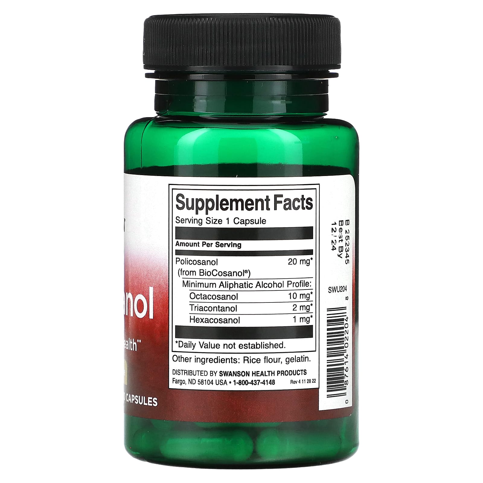 Swanson, Policosanol, 20 mg, 60 Capsules - Image 2