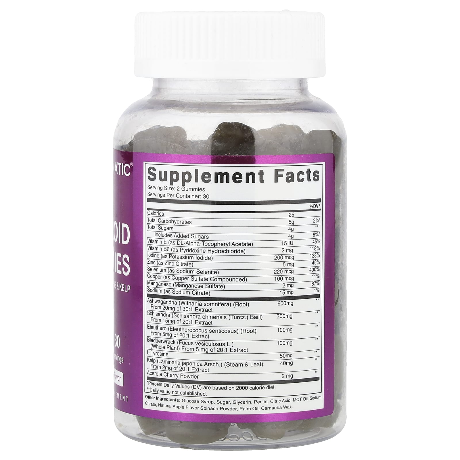 Vitamatic, Thyroid Gummies With Iodine & Kelp, Apple, 60 Gummies - Image 2