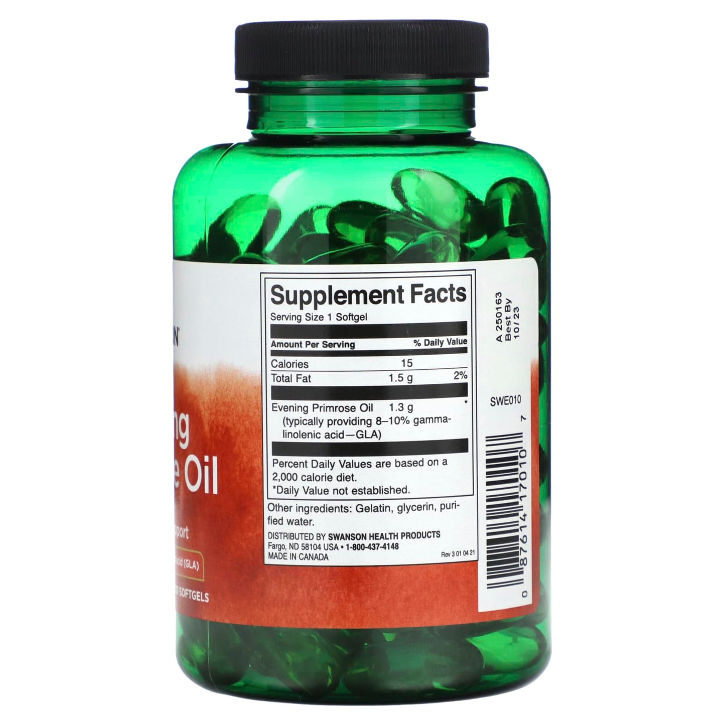 Swanson, Evening Primrose Oil, 104 mg , 100 Softgels - Image 2