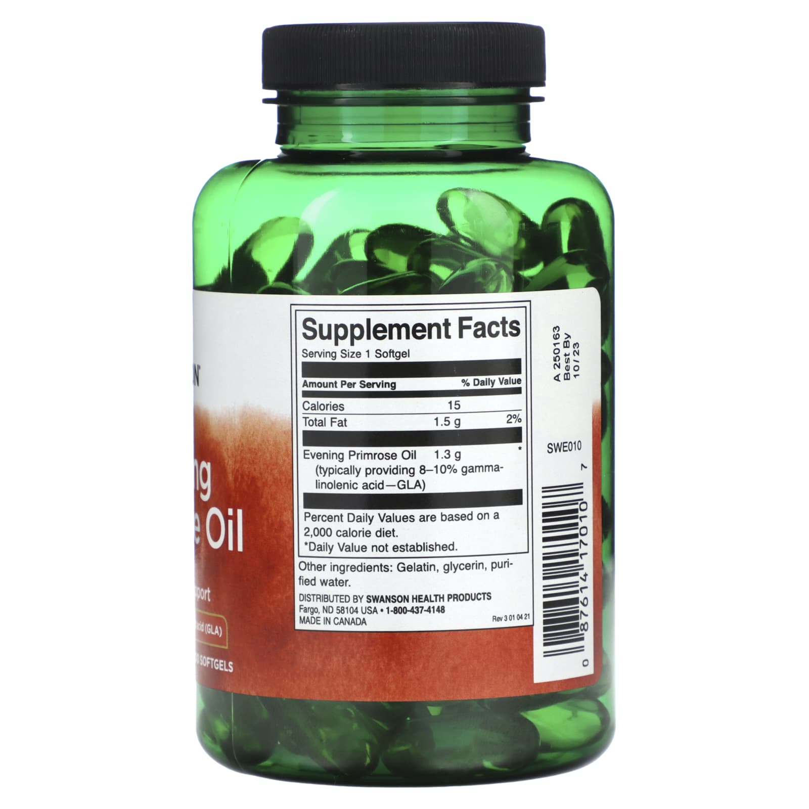 Swanson, Evening Primrose Oil, 104 mg , 100 Softgels - Image 2