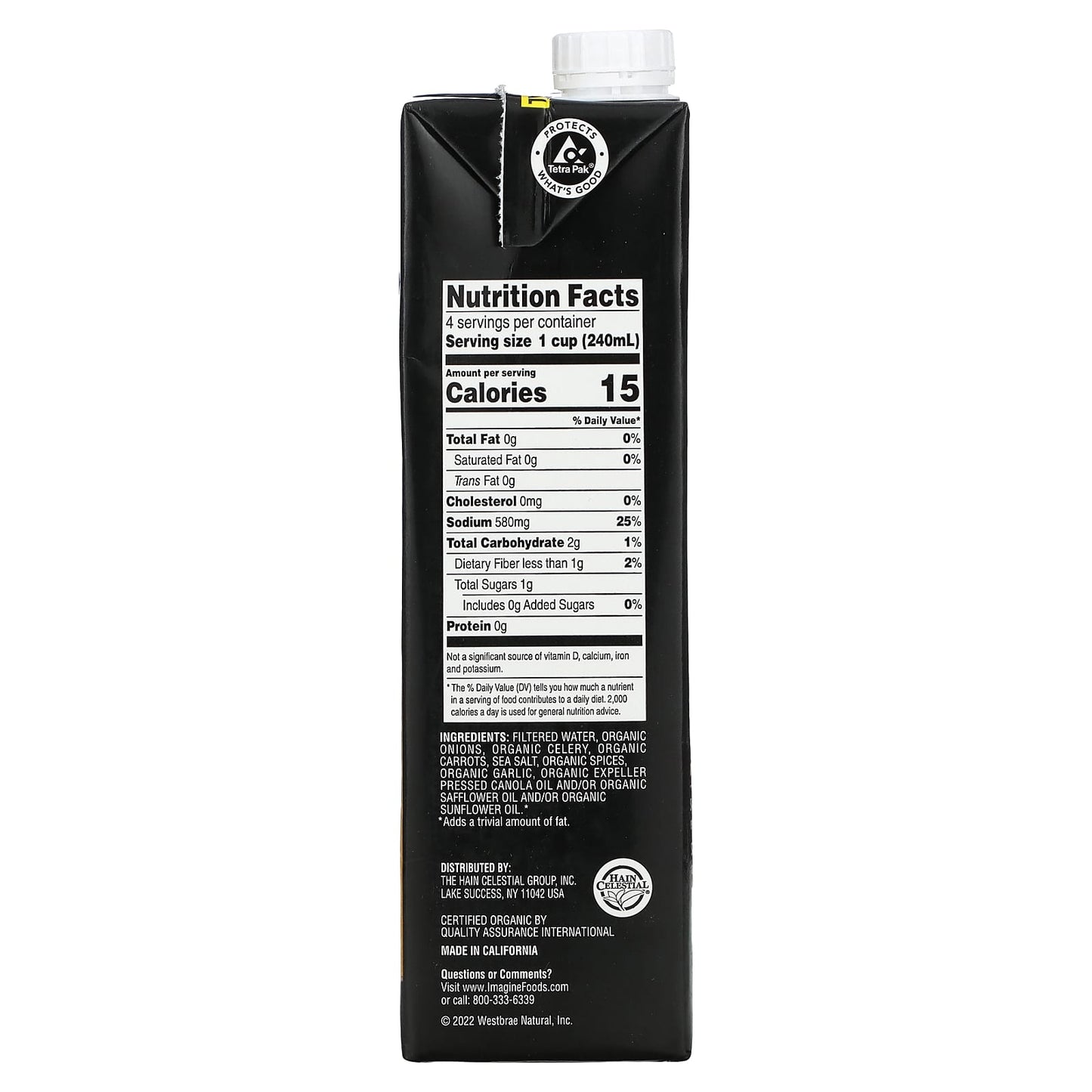 Organic Vegetarian No-Chicken Broth by Imagine Soups - USDA Certified - Image 2