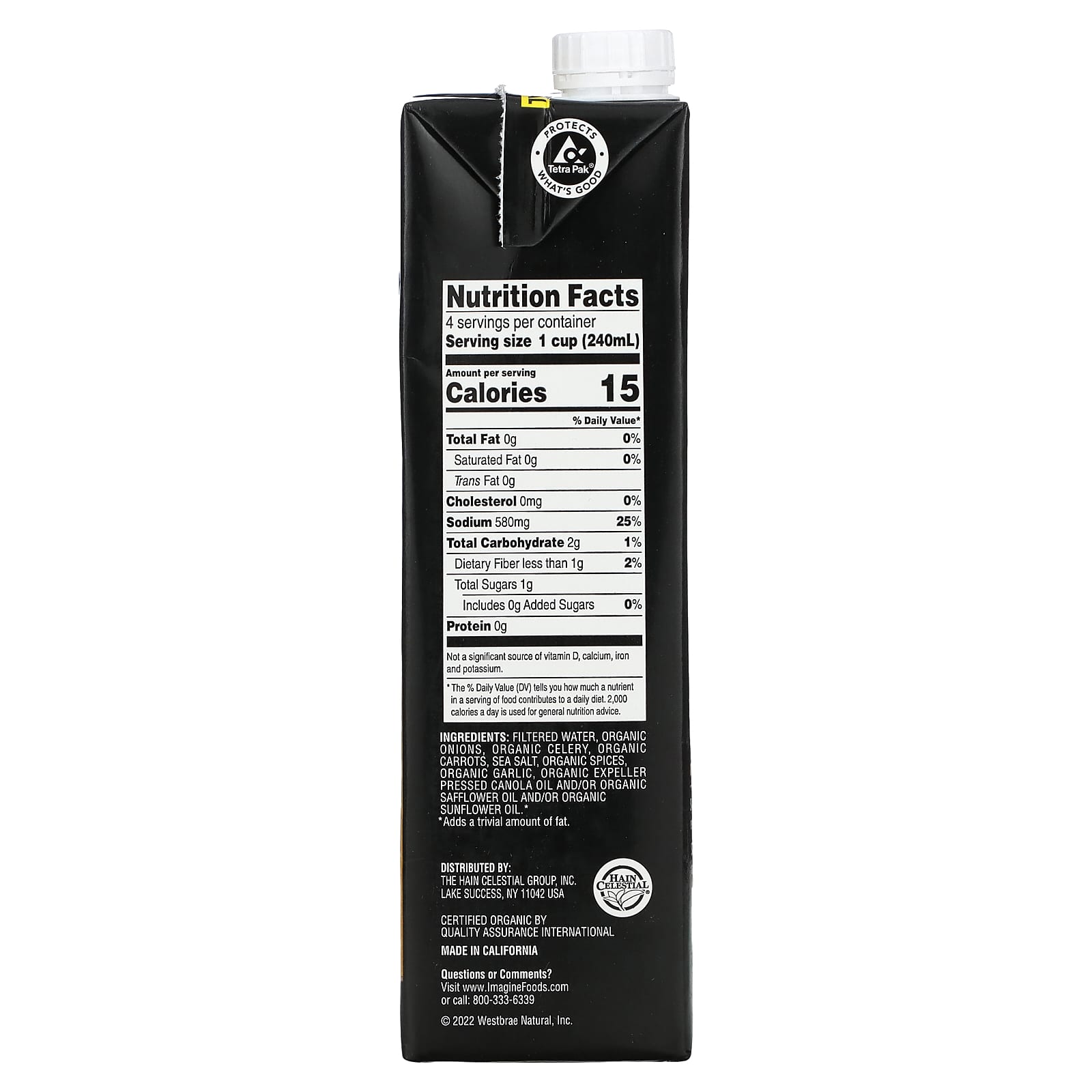 Organic Vegetarian No-Chicken Broth by Imagine Soups - USDA Certified - Image 2
