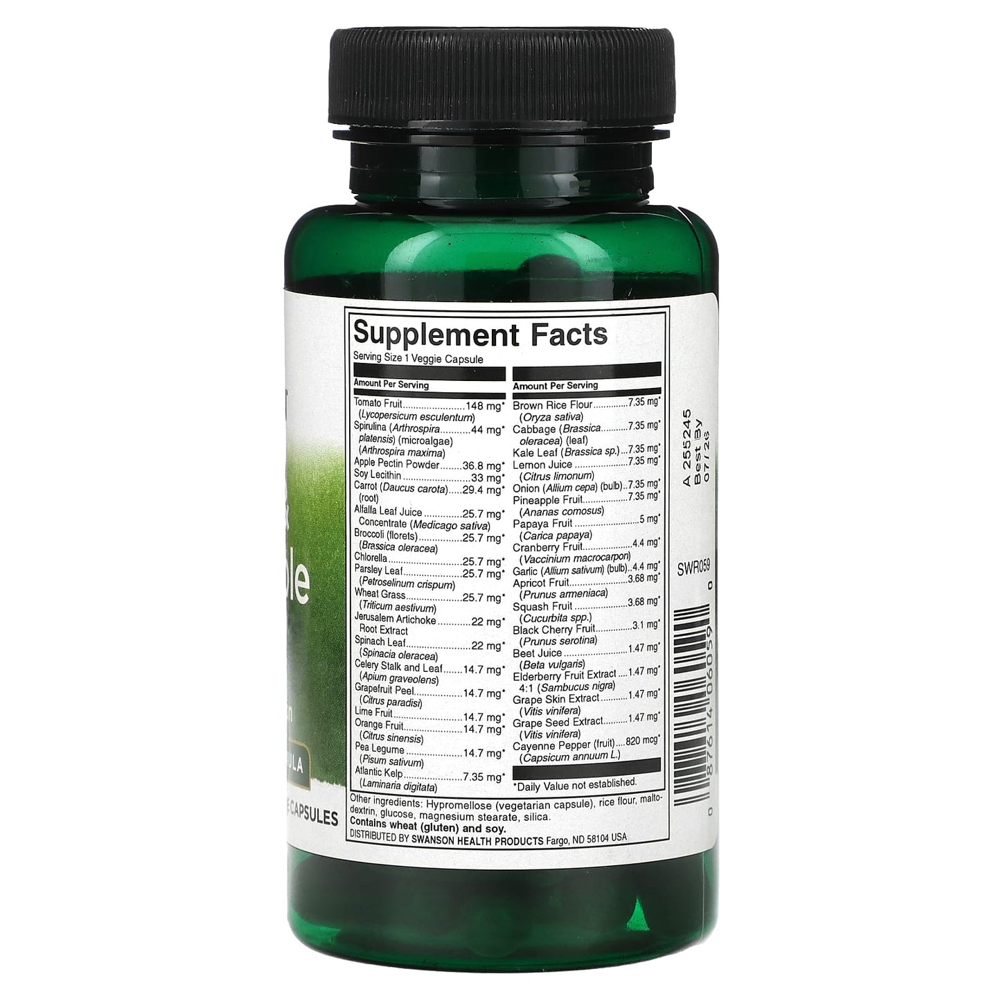 Swanson, Fruit & Vegetable Blend, 60 Veggie Capsules - Image 2