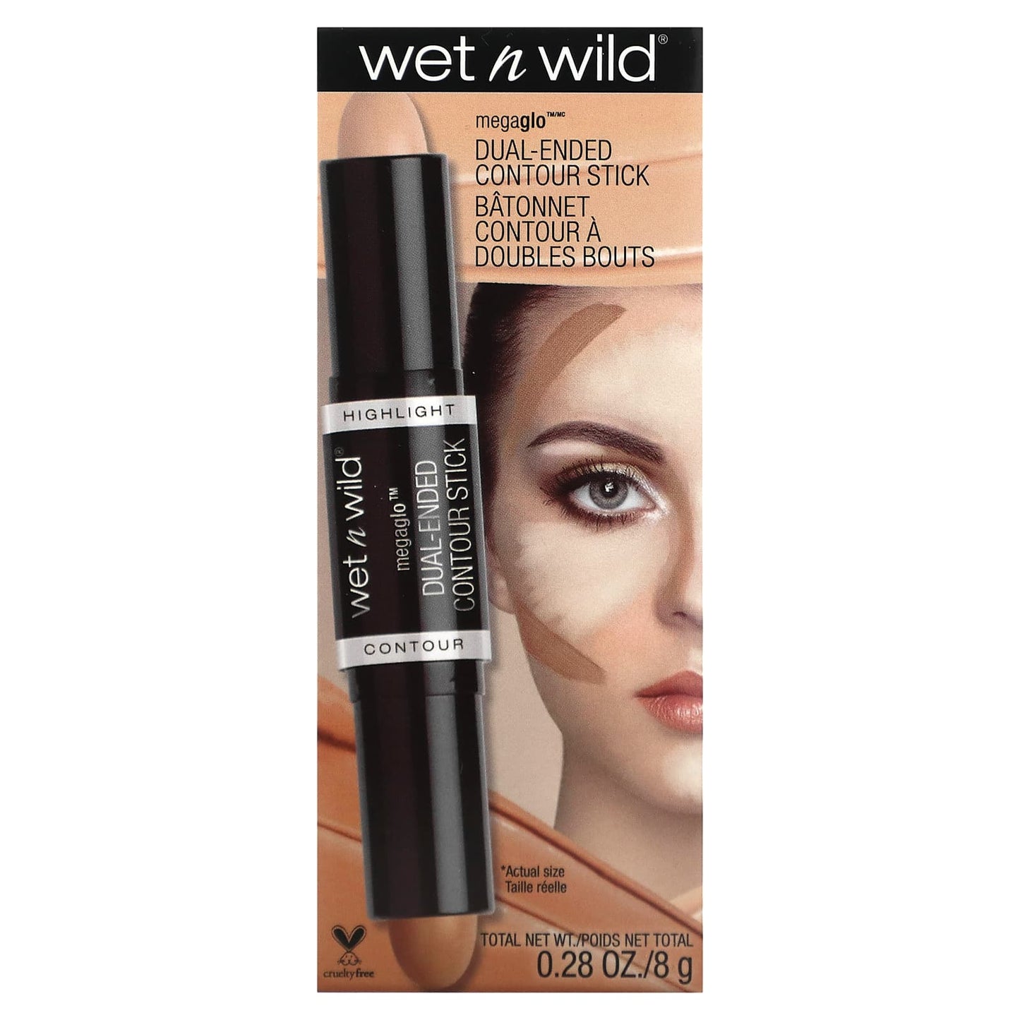 wet n wild, MegaGlo, Dual-Ended Contour Stick, Medium/Tan, 0.28 oz (8 g) - Image 2