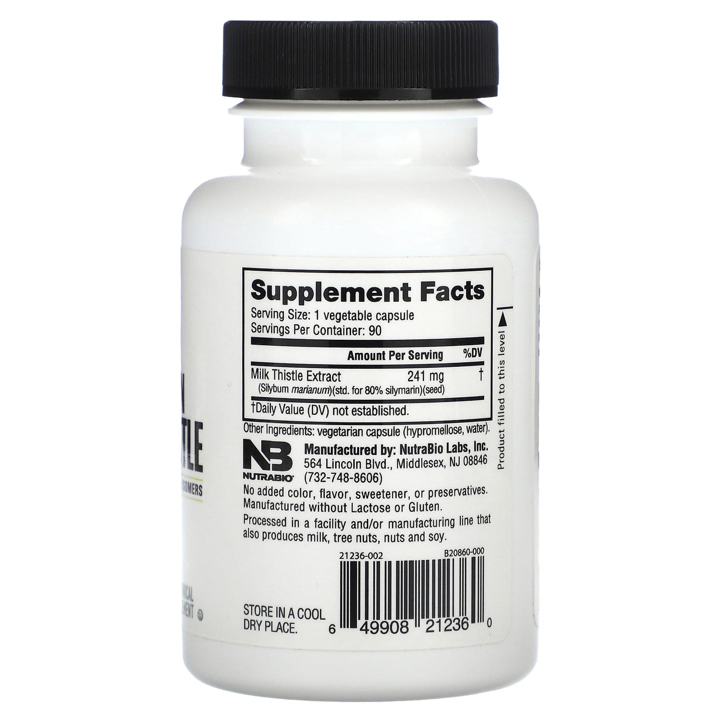 NutraBio, European Milk Thistle, 90 Capsules (241 mg per Capsule) - Image 2
