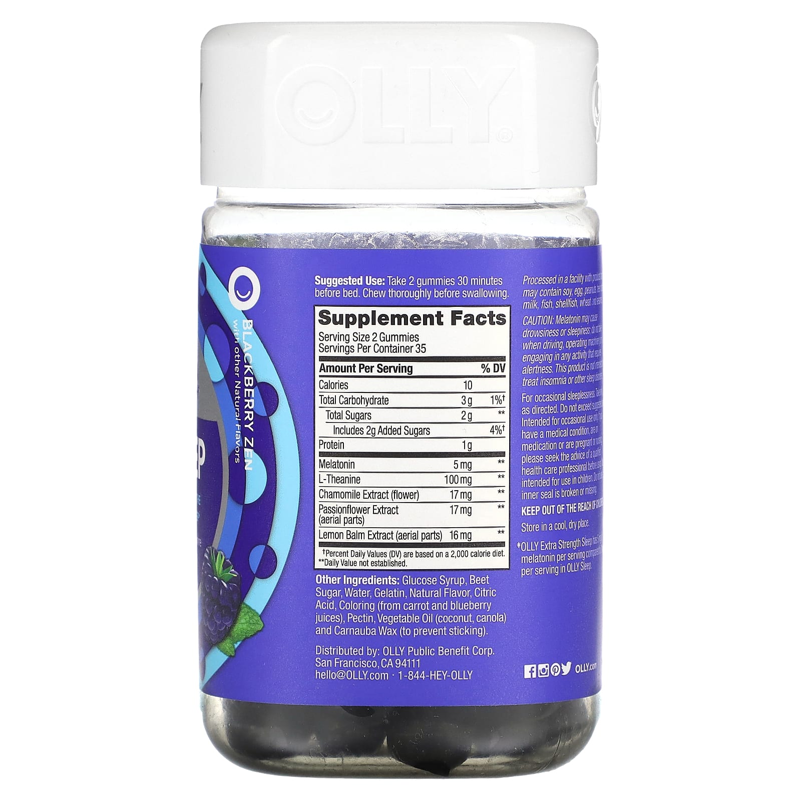 OLLY, Sleep, Blackberry Zen, 70 Gummies - Image 2