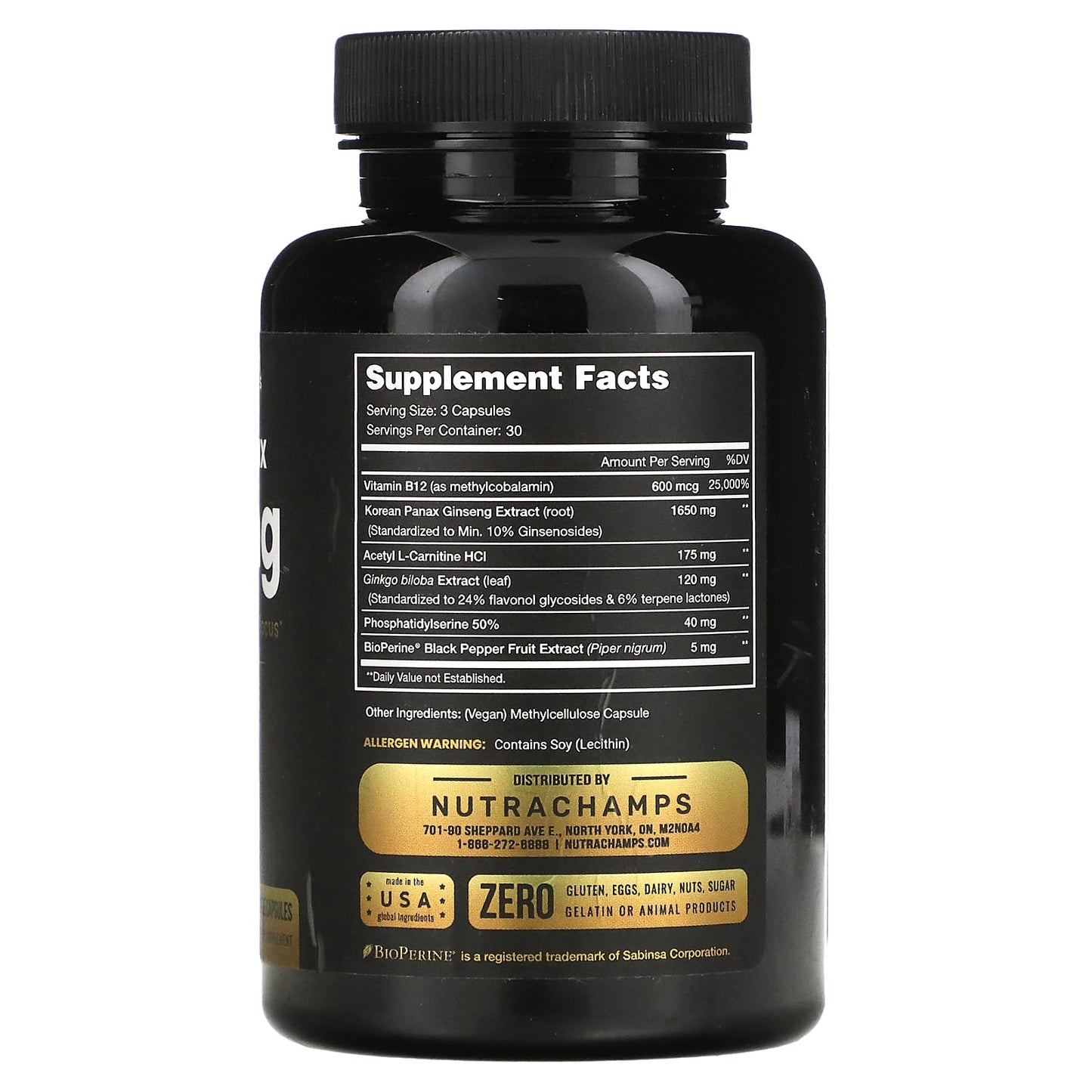 NutraChamps, Korean Panax Ginseng, 90 Veggie Capsules - Image 2