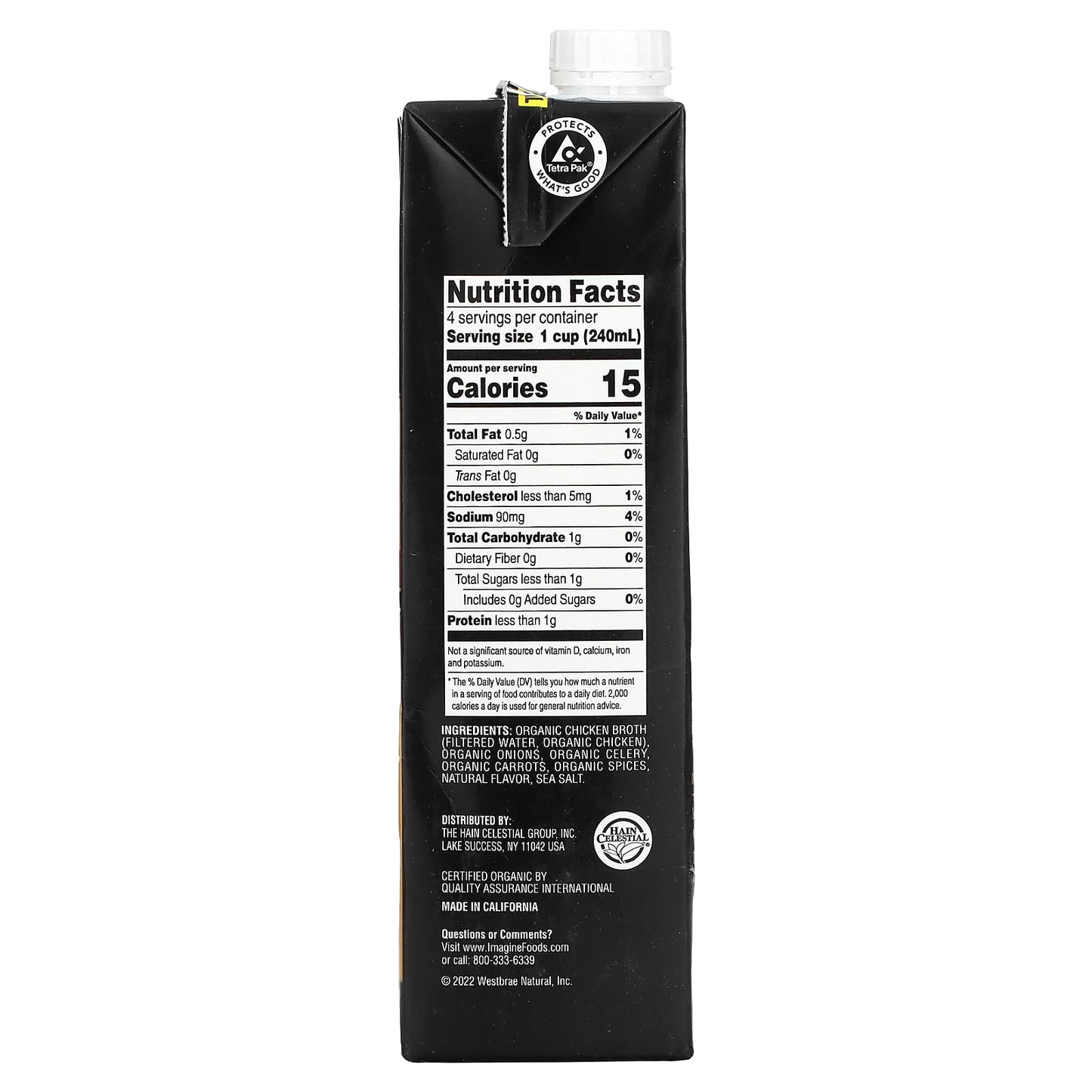 Organic Free Range Chicken Broth, Low Sodium, 32 fl oz - Image 2