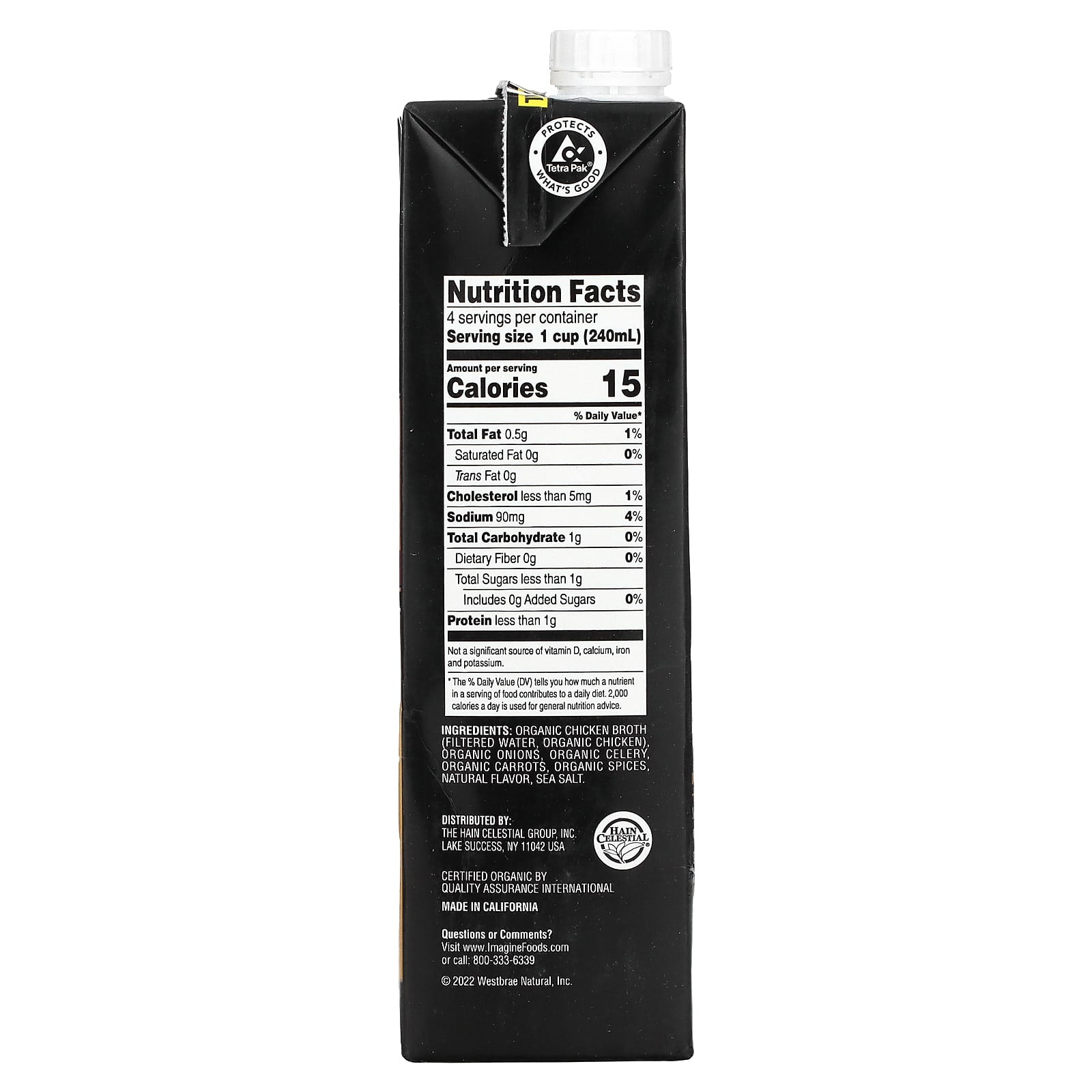 Organic Free Range Chicken Broth, Low Sodium, 32 fl oz - Image 2
