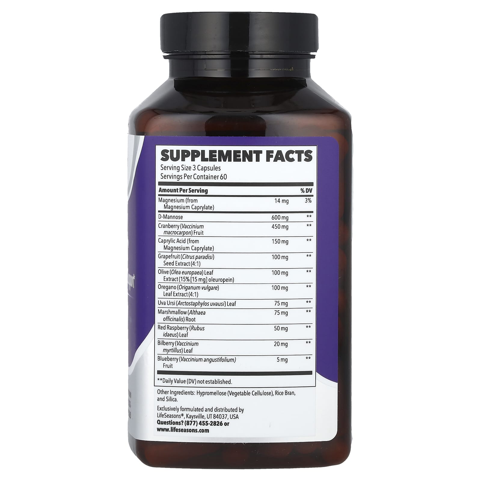 LifeSeasons, Urinari-X®, 180 Veg Capsules - Image 2