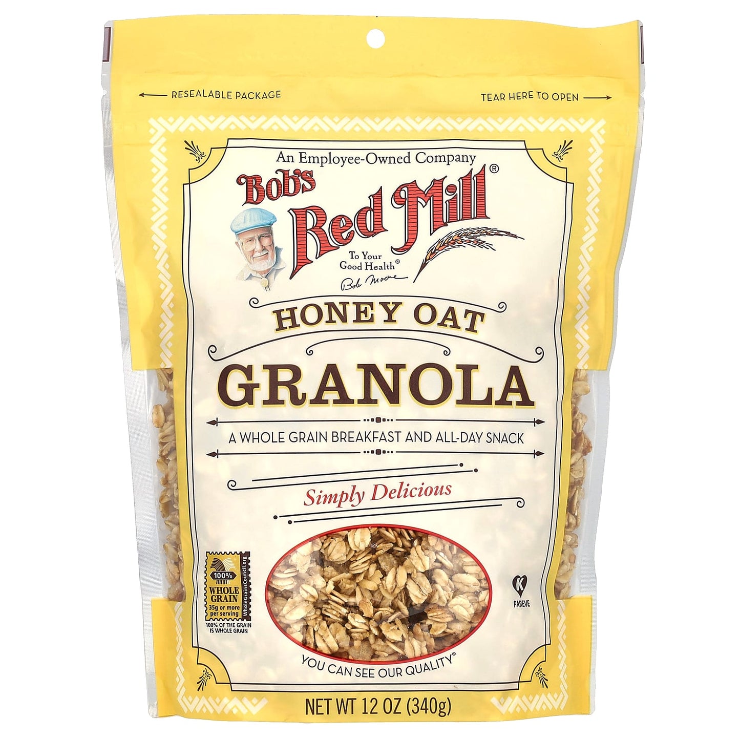Bob's Red Mill, Whole Grain Honey Oat Granola, 12 oz (340g) - Image 1