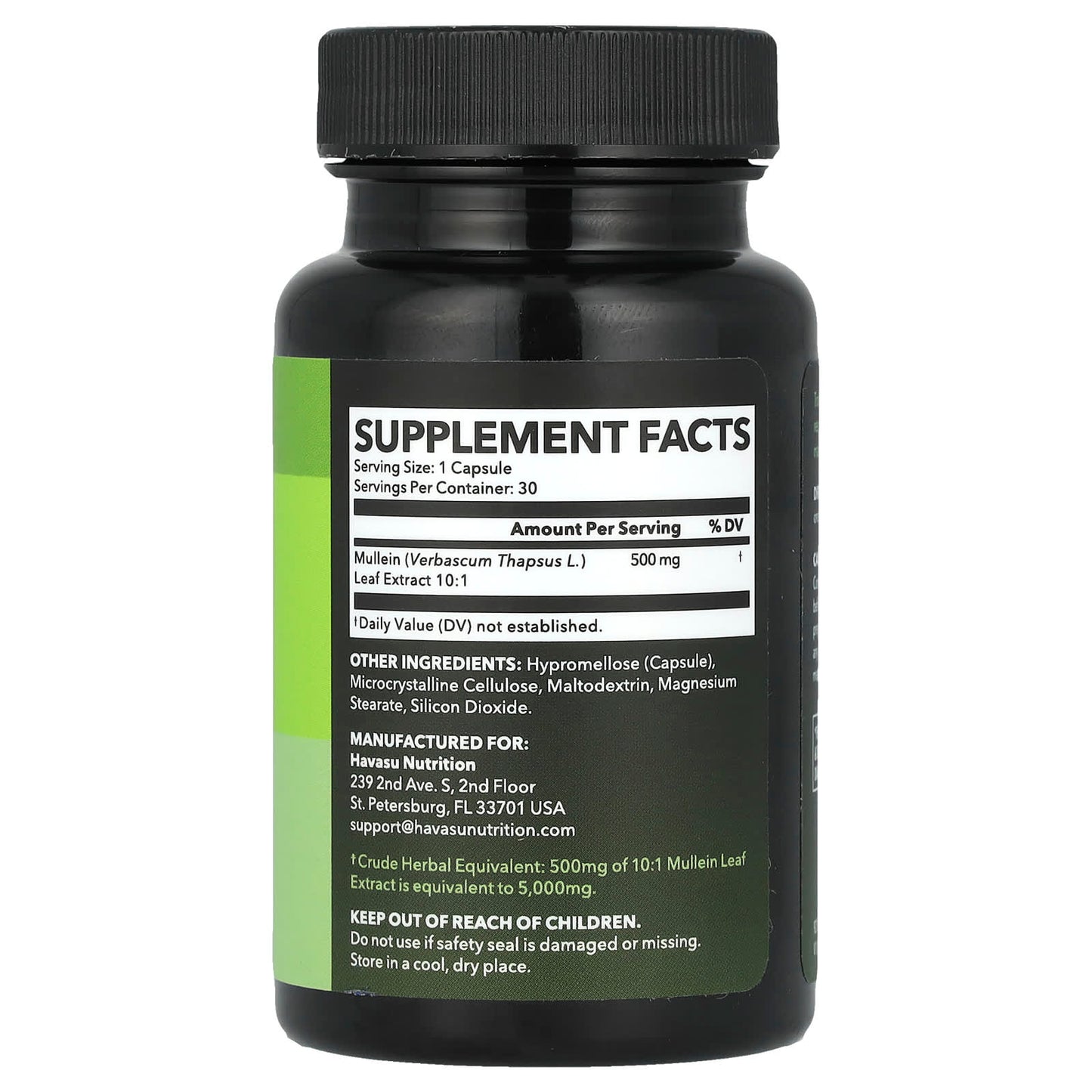 Havasu Mullein Leaf 10:1 Extract, 500mg, 30 Capsules for Respiratory Health - Image 2