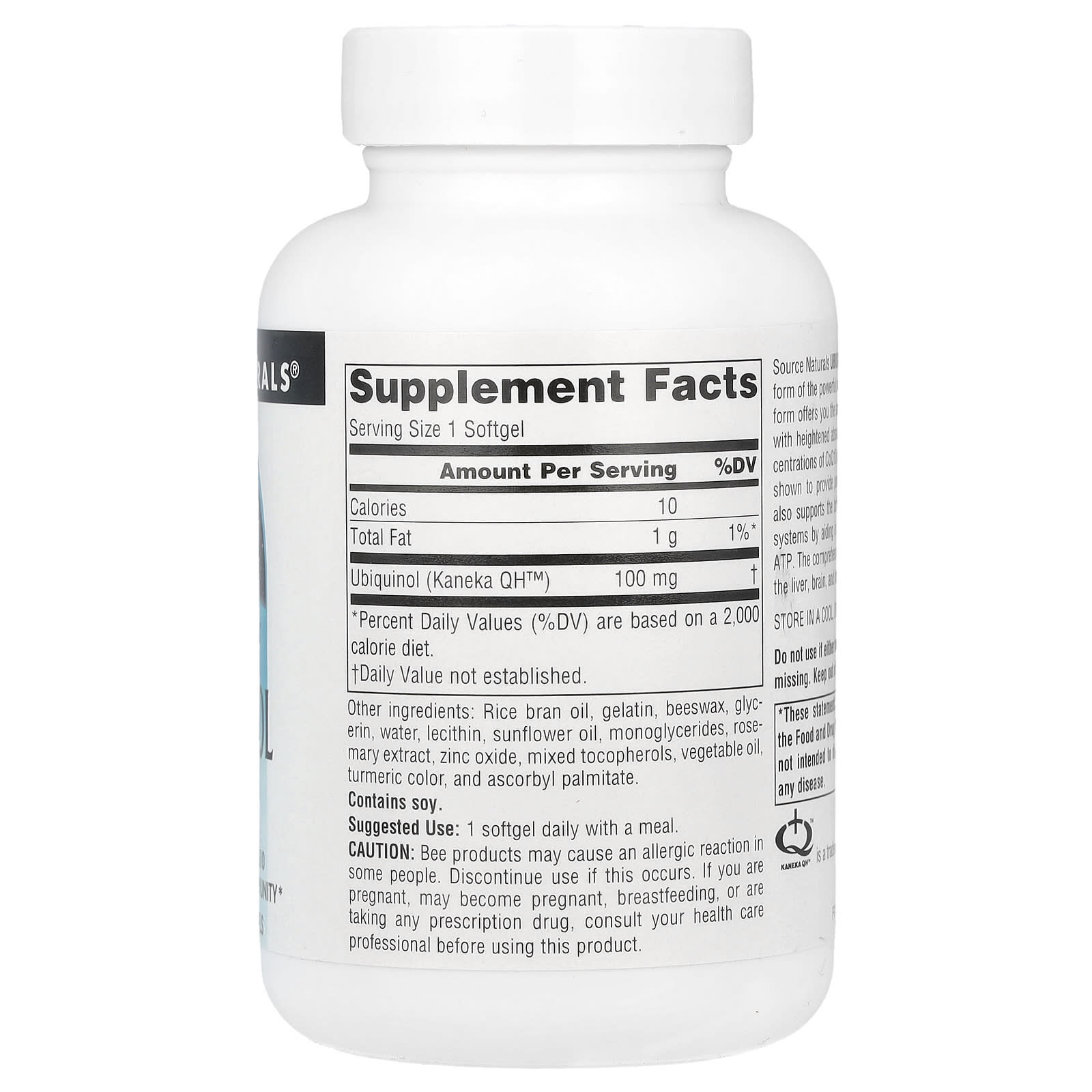 Source Naturals, Ubiquinol CoQH, 100 mg, 60 Softgels - Image 2