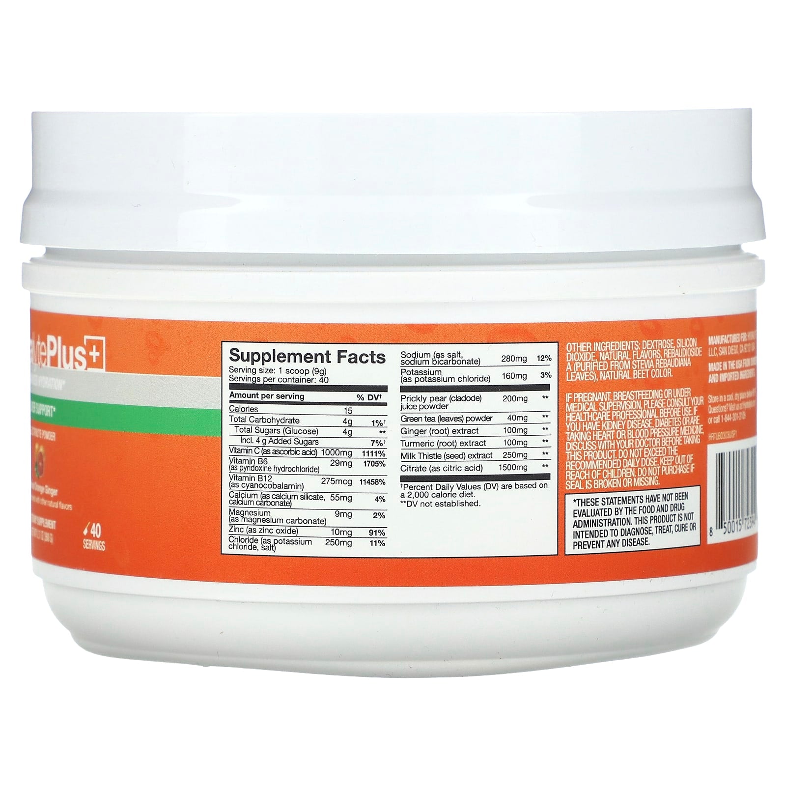 Blood Orange Ginger Hydration Powder by Hydralyte - Advanced Electrolytes & Liver Support - Image 2