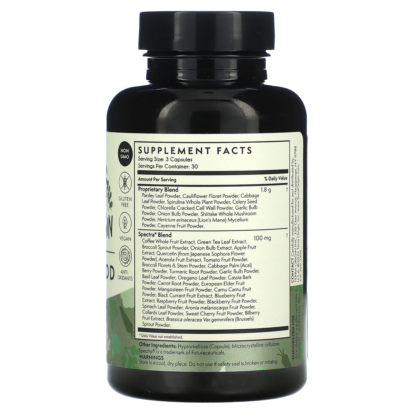 Terra Origin, Veggie Superfood, 90 Capsules - Image 2