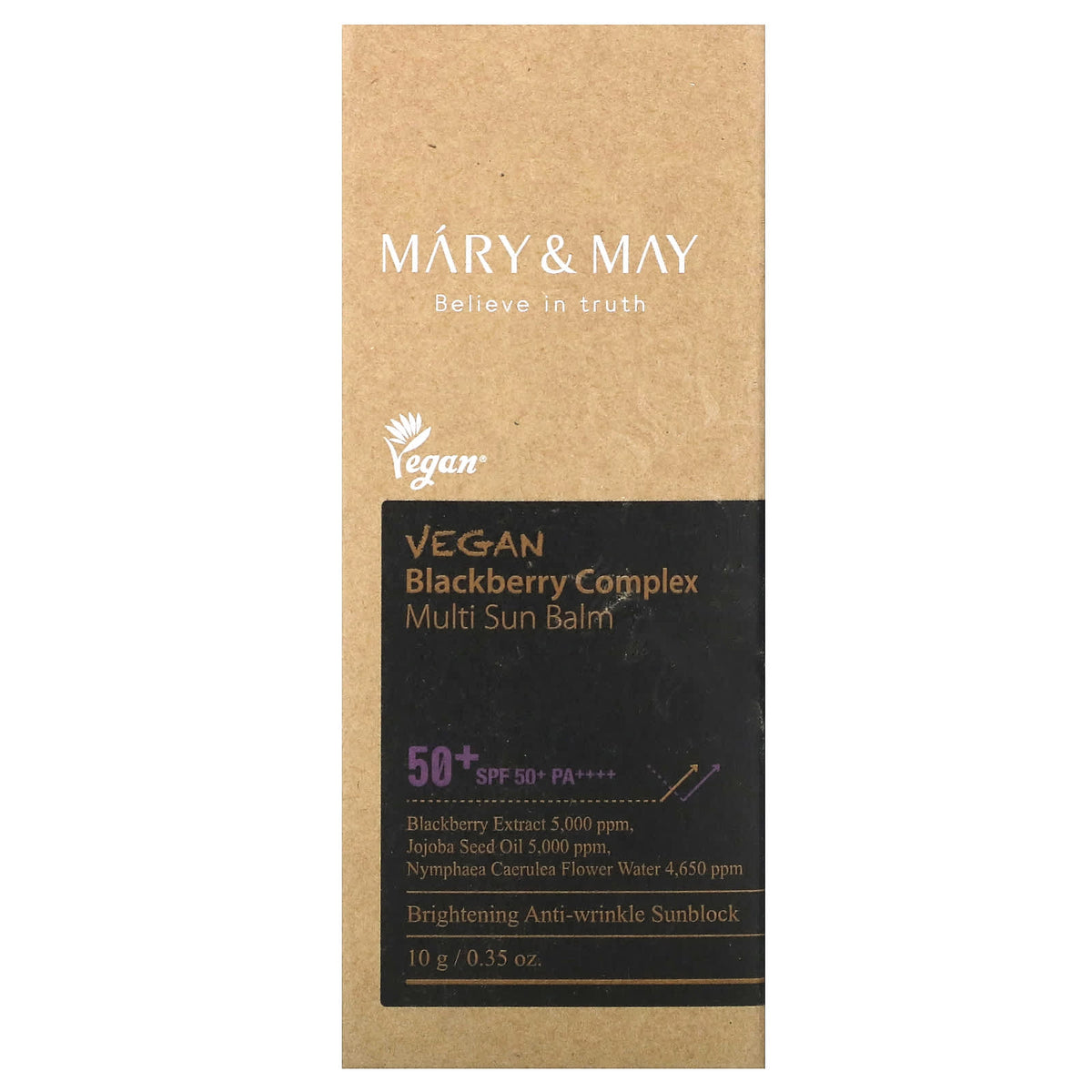 Mary & May, Vegan Blackberry Complex, Multi Sun Balm, SPF 50+ PA++++, 0.35 oz (10 g) - Image 2