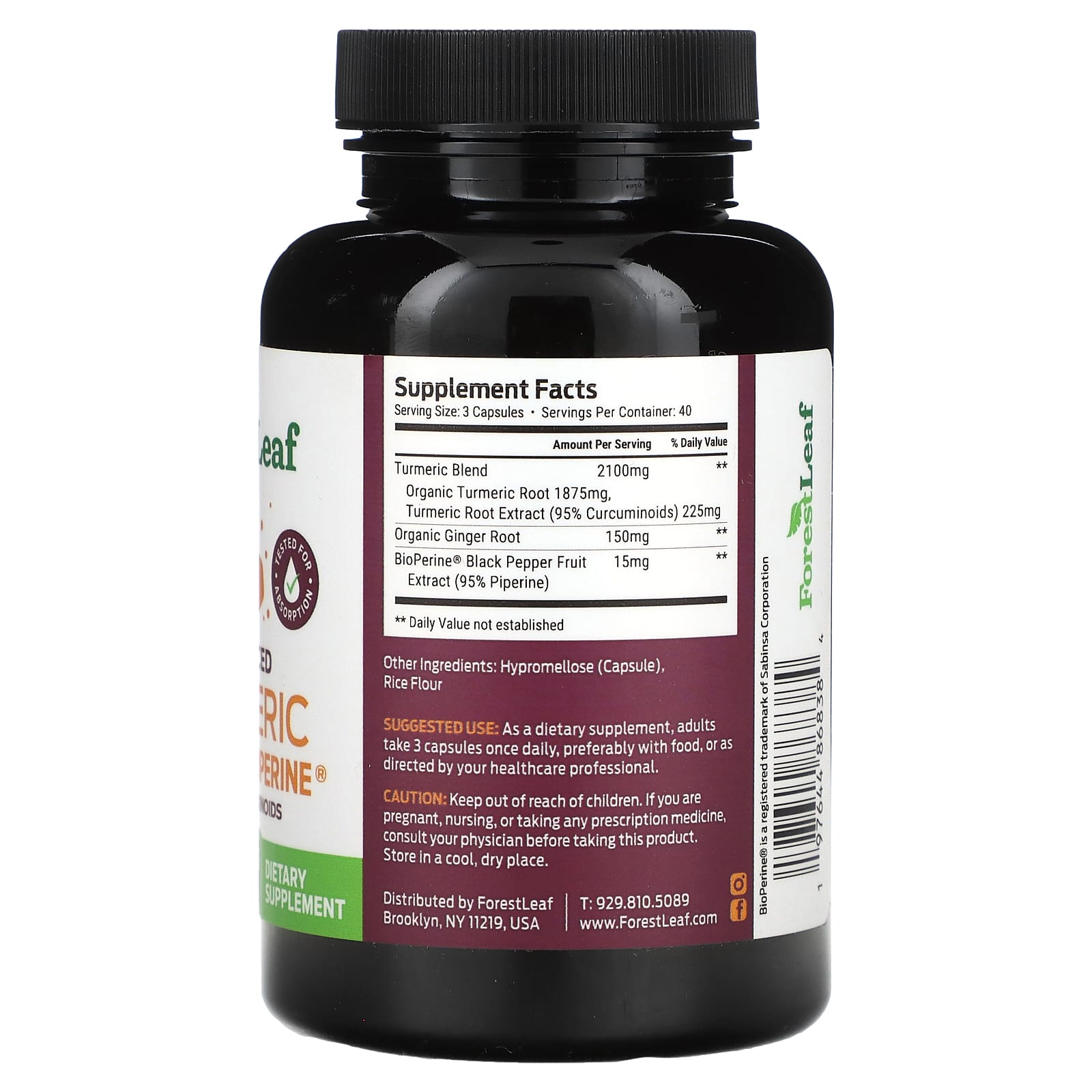 Advanced Turmeric Ginger + Bioperine Supplement for Joint Health & Wellness - Image 2