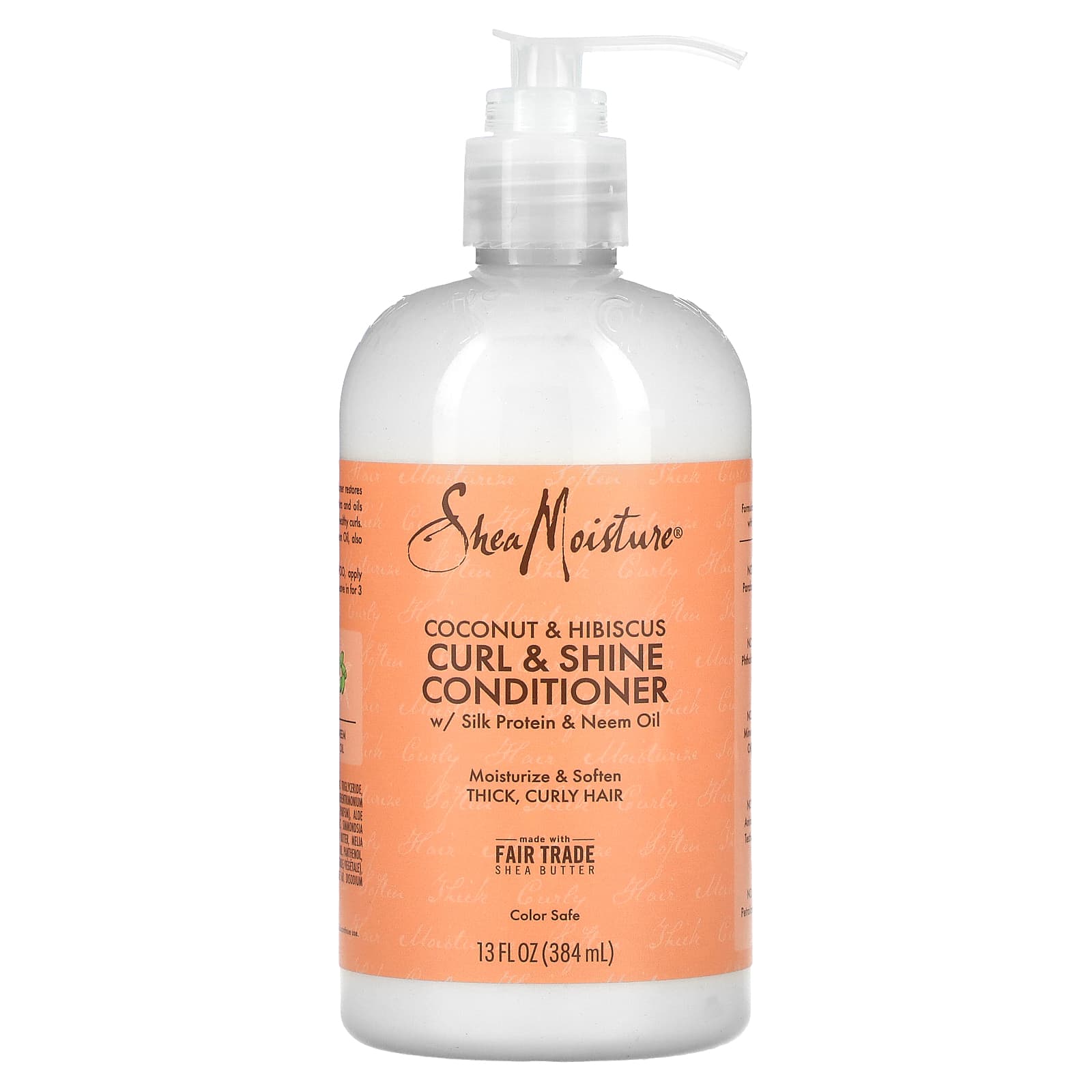 SheaMoisture, Curl & Shine Conditioner, Coconut & Hibiscus, 13 fl oz (384 ml) - Image 1