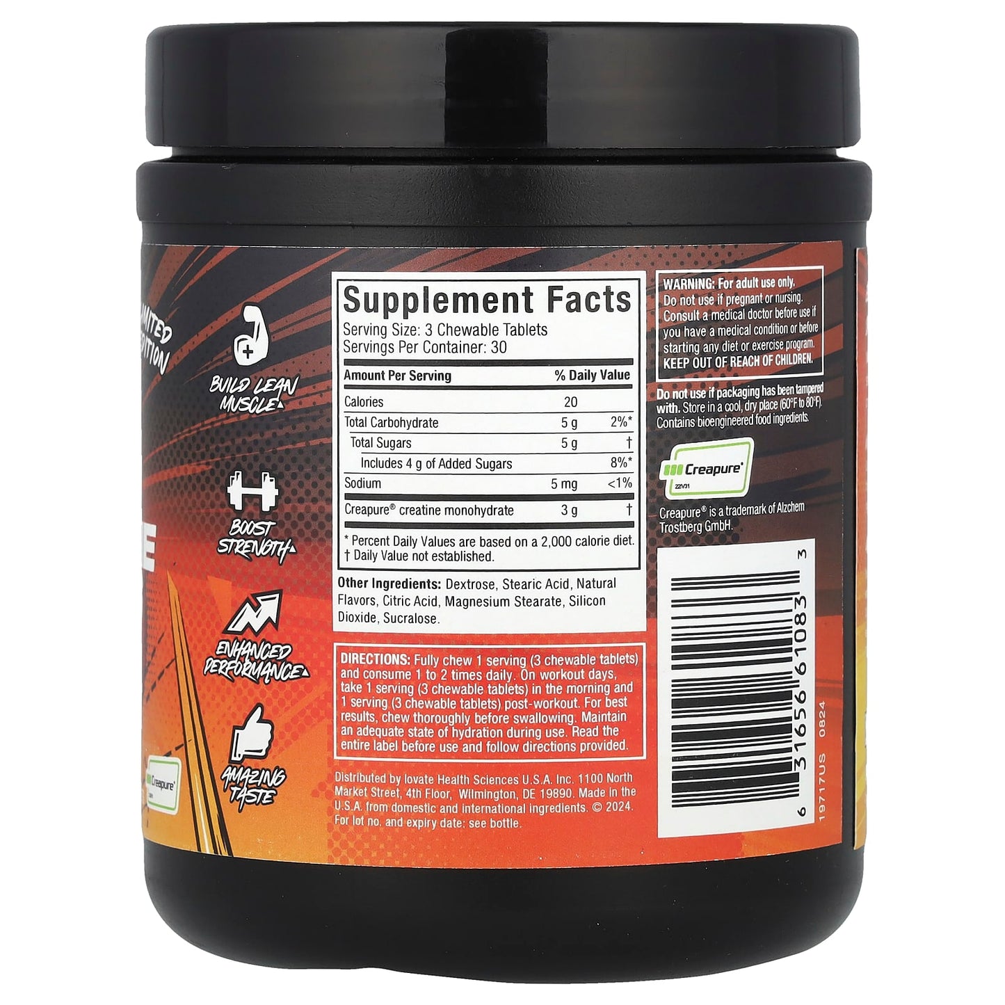 MuscleTech, Limited Edition, Creatine Chews, Boogieman Punch, 90 Chewable Tablets (1 g per Tablet) - Image 2
