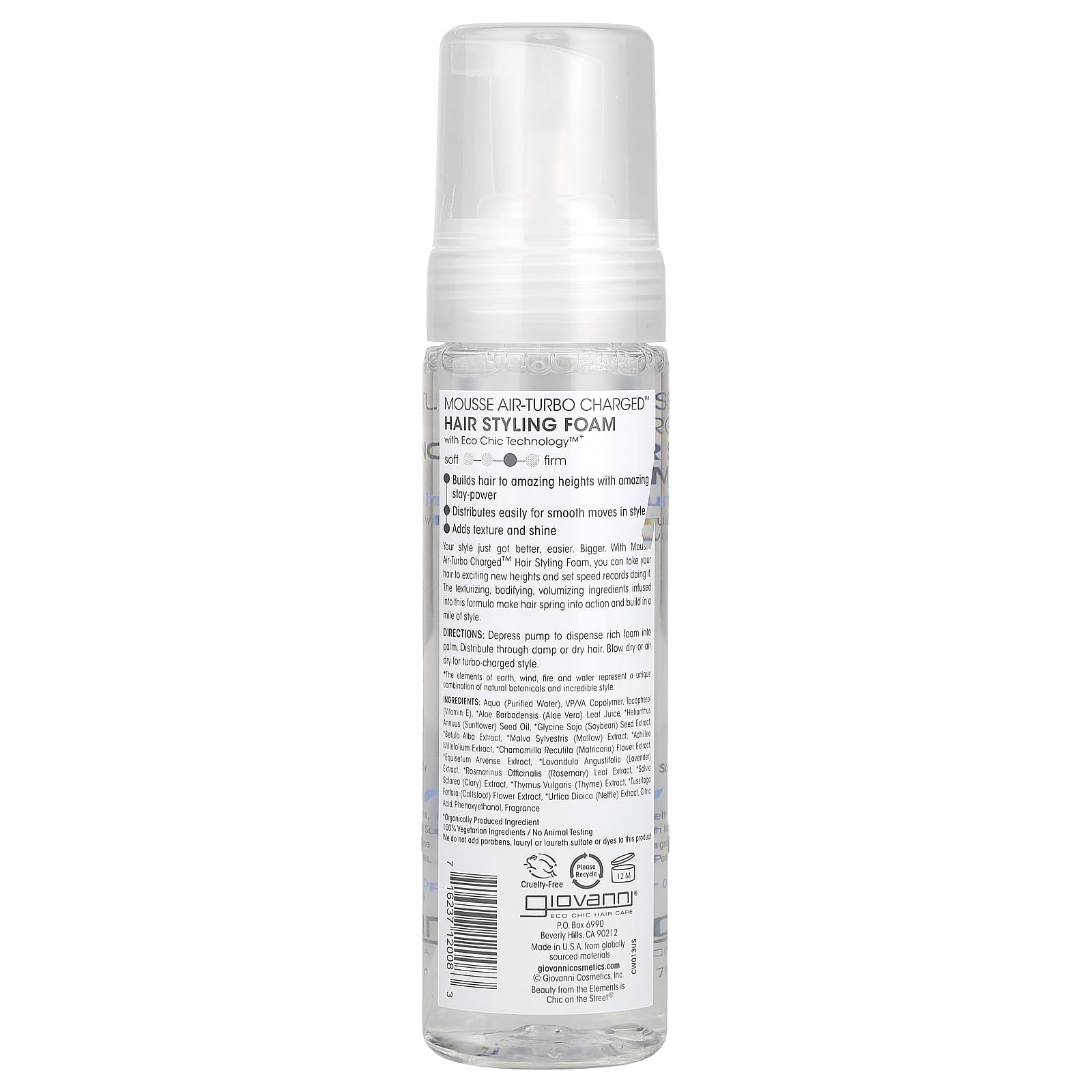 Giovanni Mousse Air-Turbo Charged Hair Styling Foam 7 fl oz - Image 2