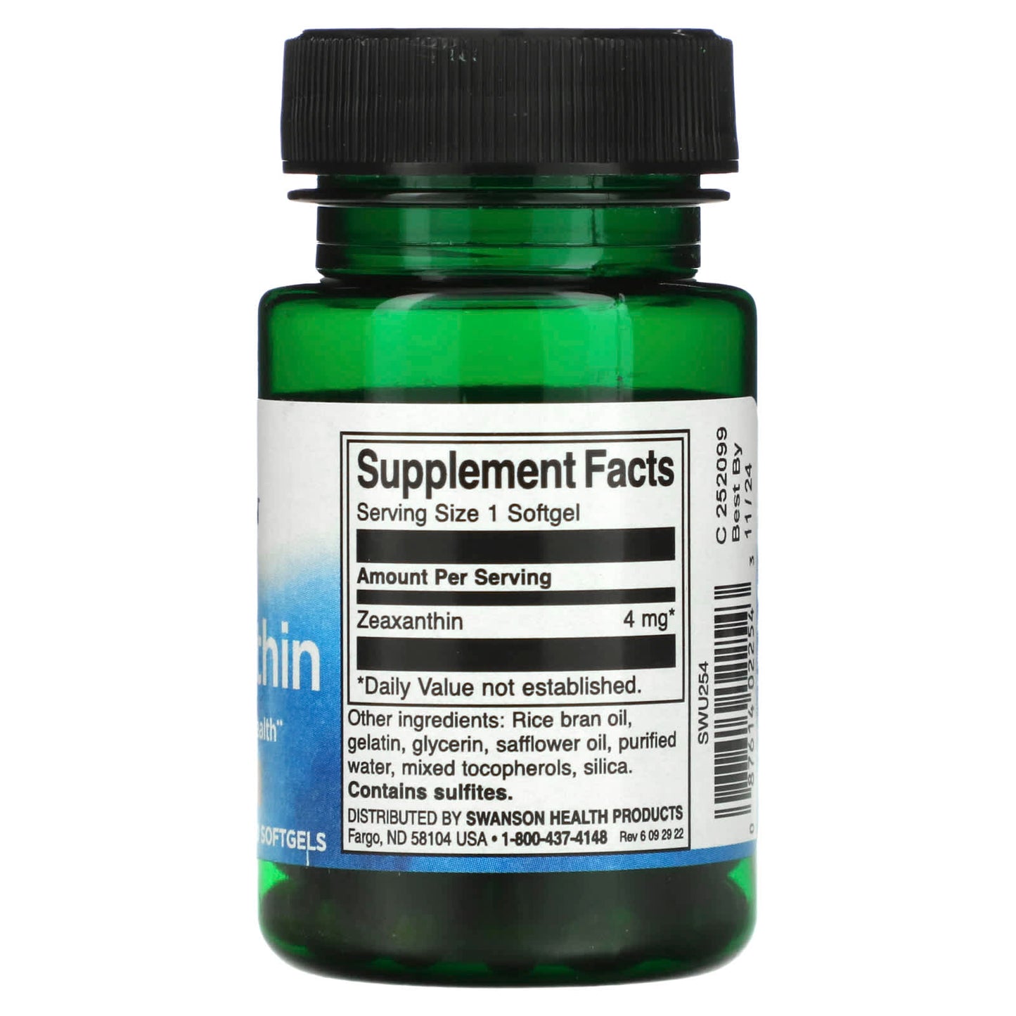 Swanson, Zeaxanthin, 4 mg, 60 Softgels - Image 2