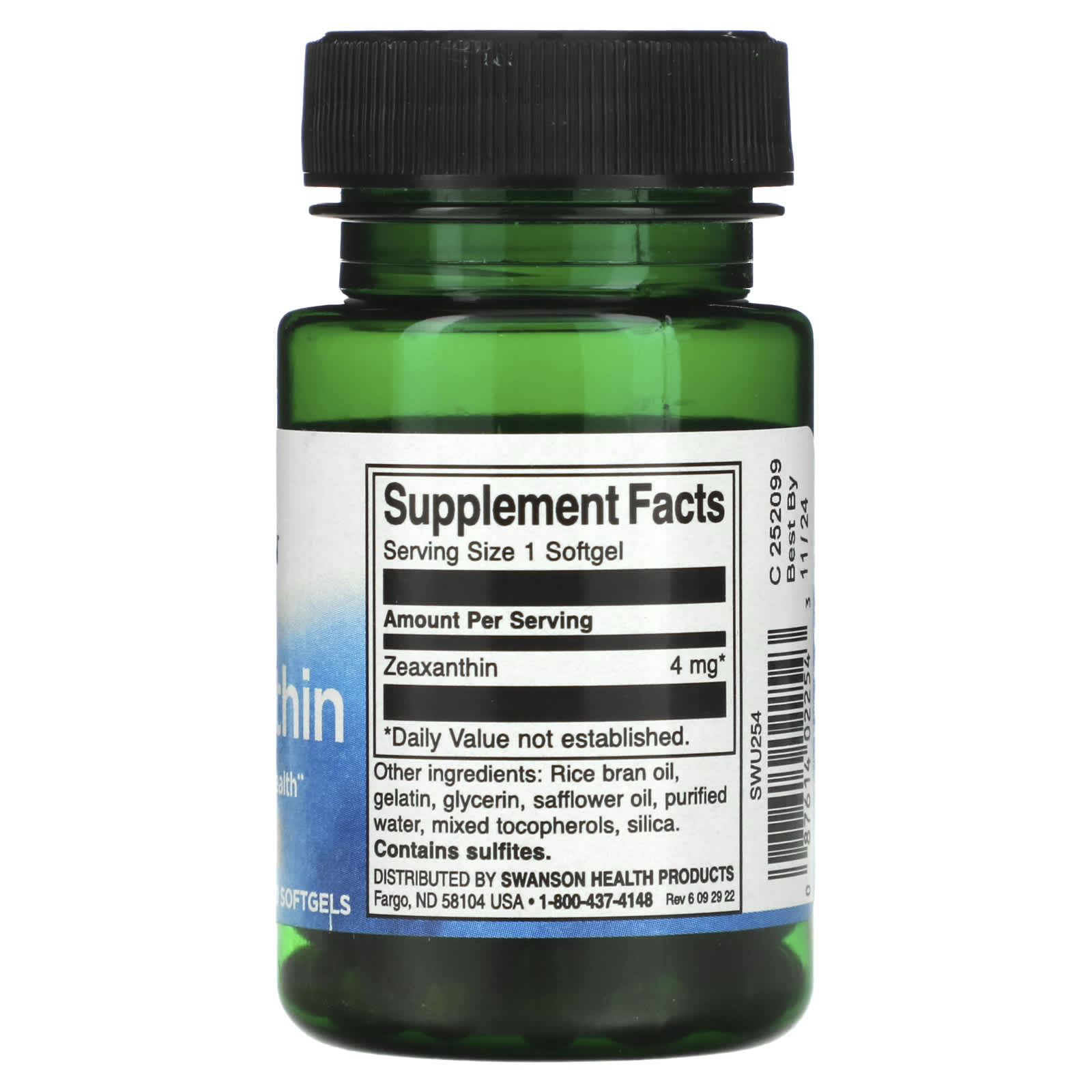 Swanson, Zeaxanthin, 4 mg, 60 Softgels - Image 2