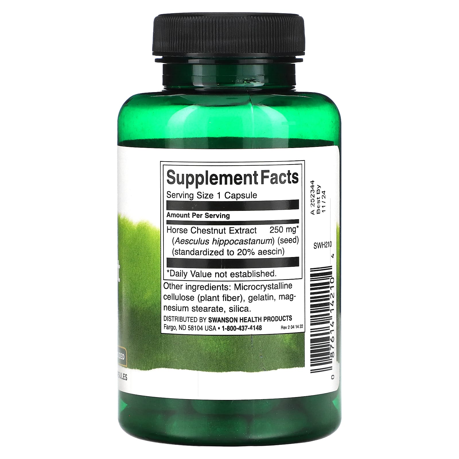 Swanson, Horse Chestnut Extract, 250 mg, 120 Capsules - Image 2